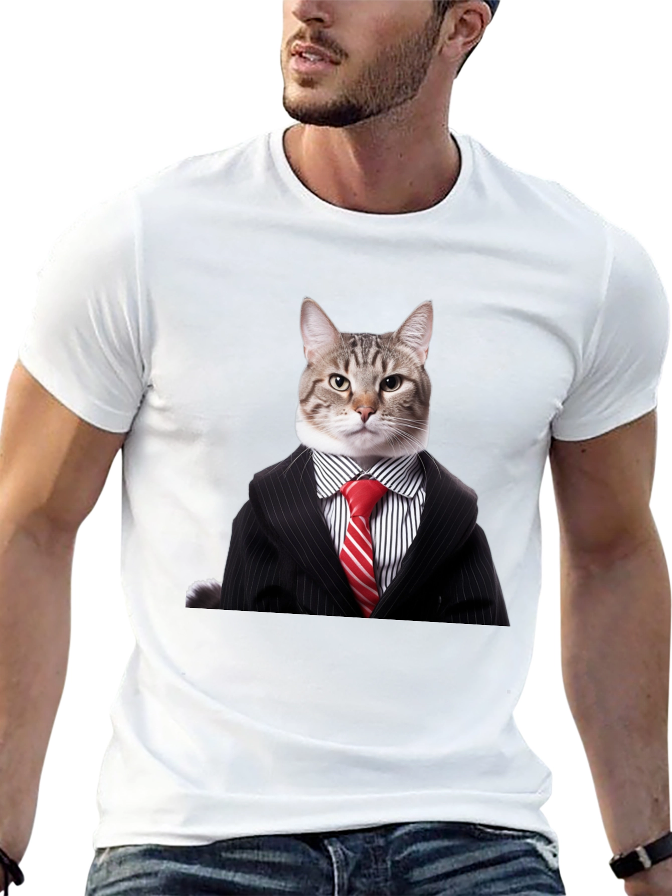 Cat Suit T-Shirt - Funny Feline Fashion