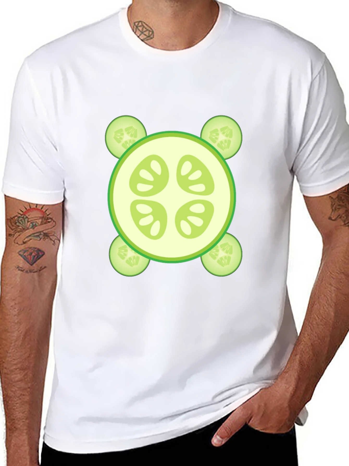 Cucumber Slice Graphic Tee - Fresh & Fun Design