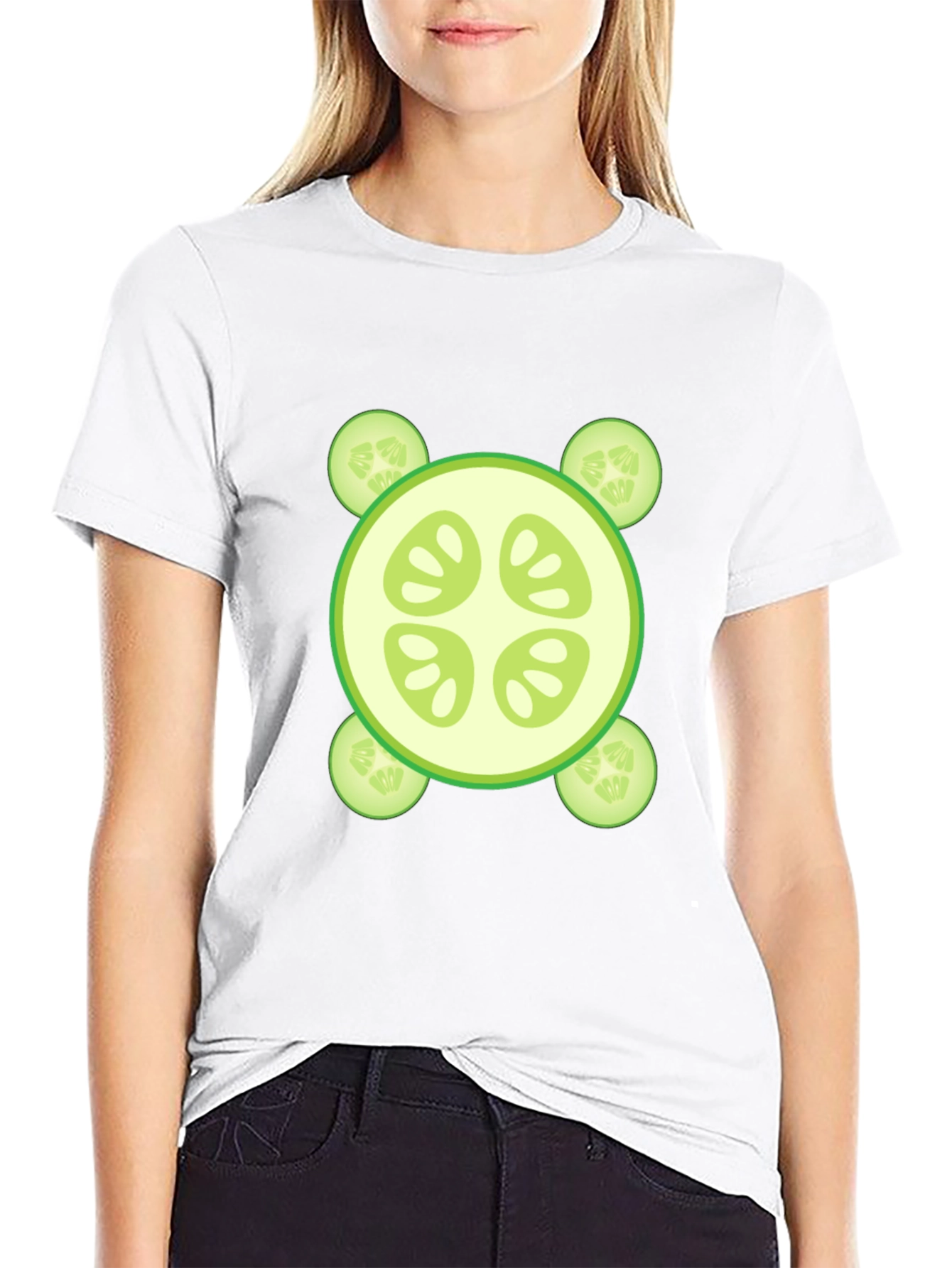 Cucumber Slice Graphic Tee - Fresh & Fun Design