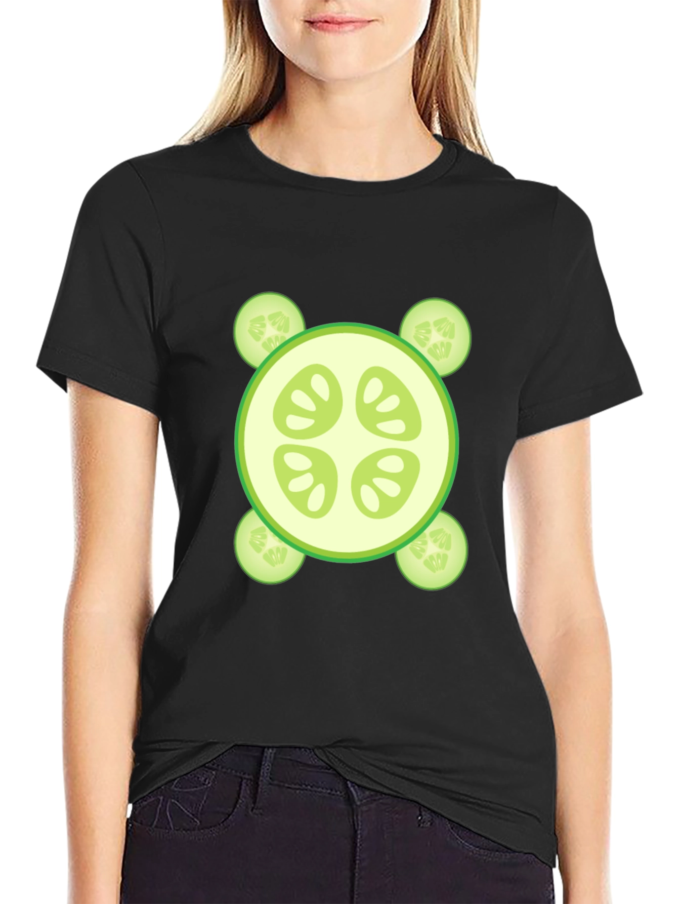 Cucumber Slice Graphic Tee - Fresh & Fun Design