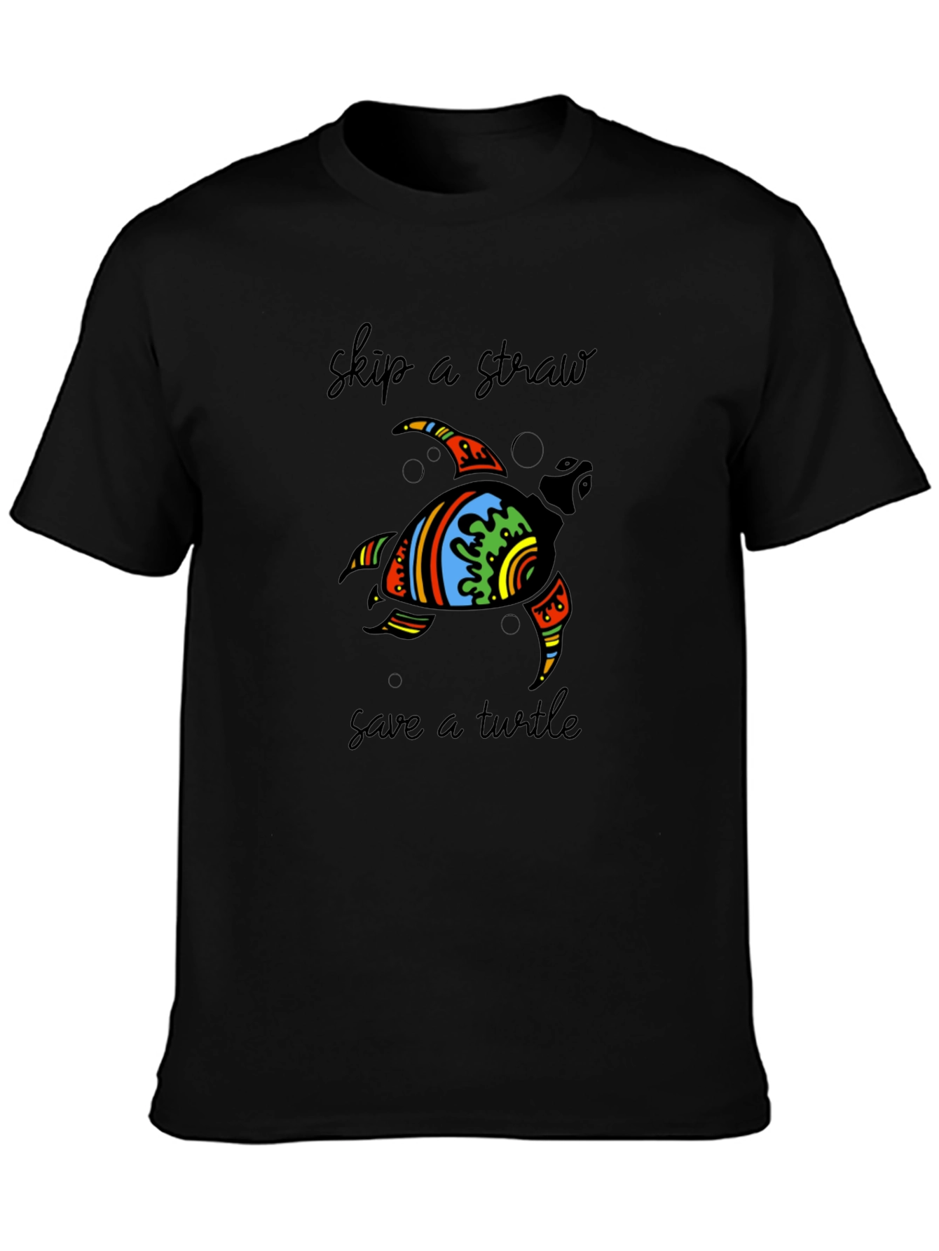 Save the Turtle Graphic Tee - Black