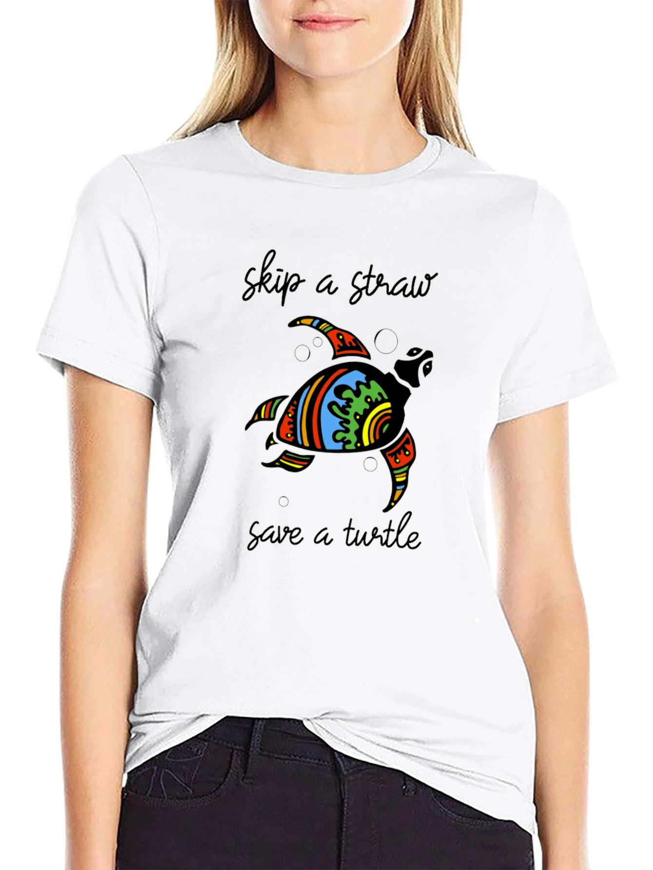 Save the Turtle Graphic Tee - Black