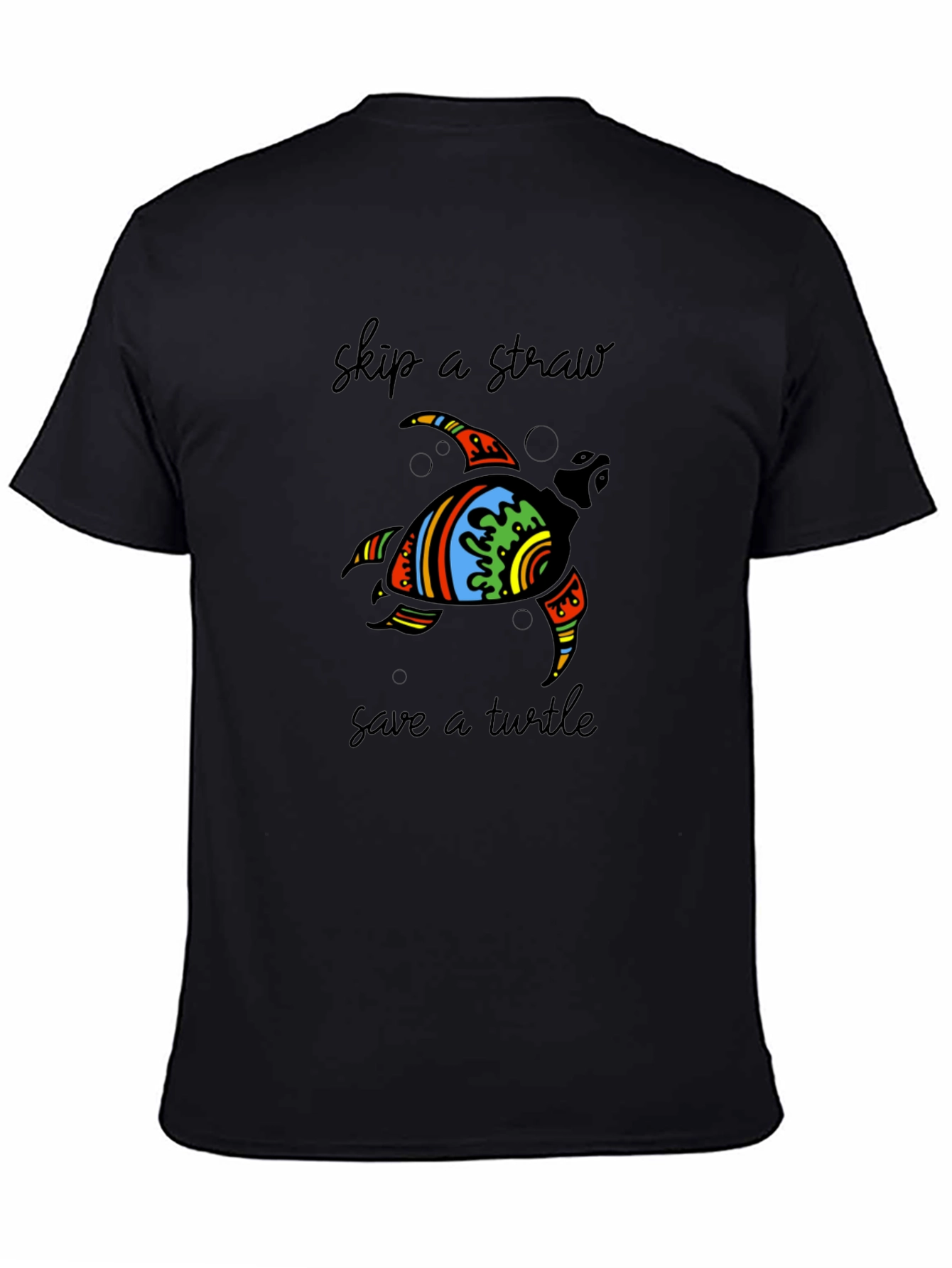 Save the Turtle Graphic Tee - Black