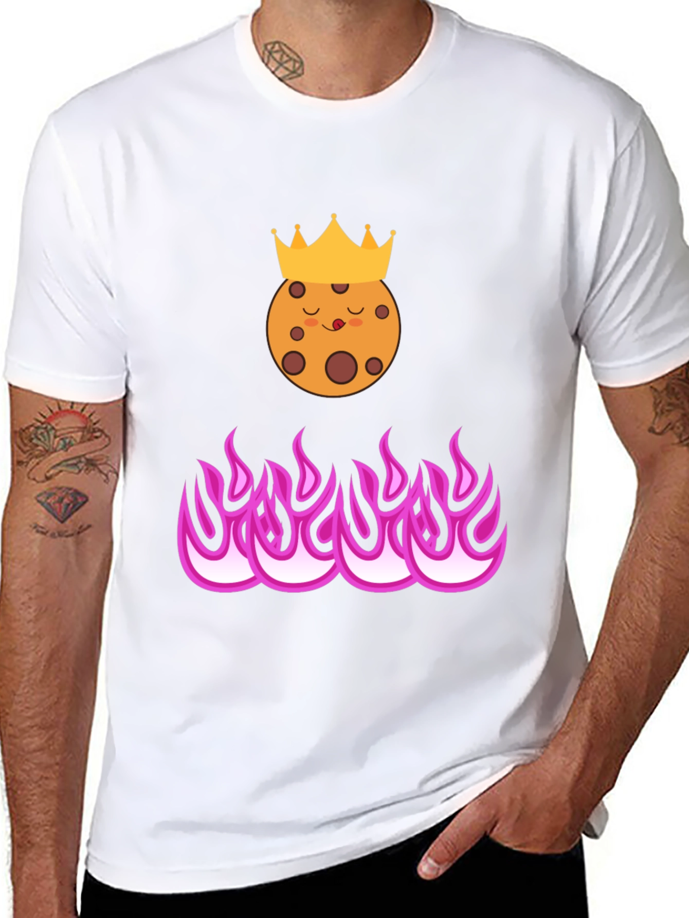Cookie King on Fire T-Shirt - Trendy Graphic Tee