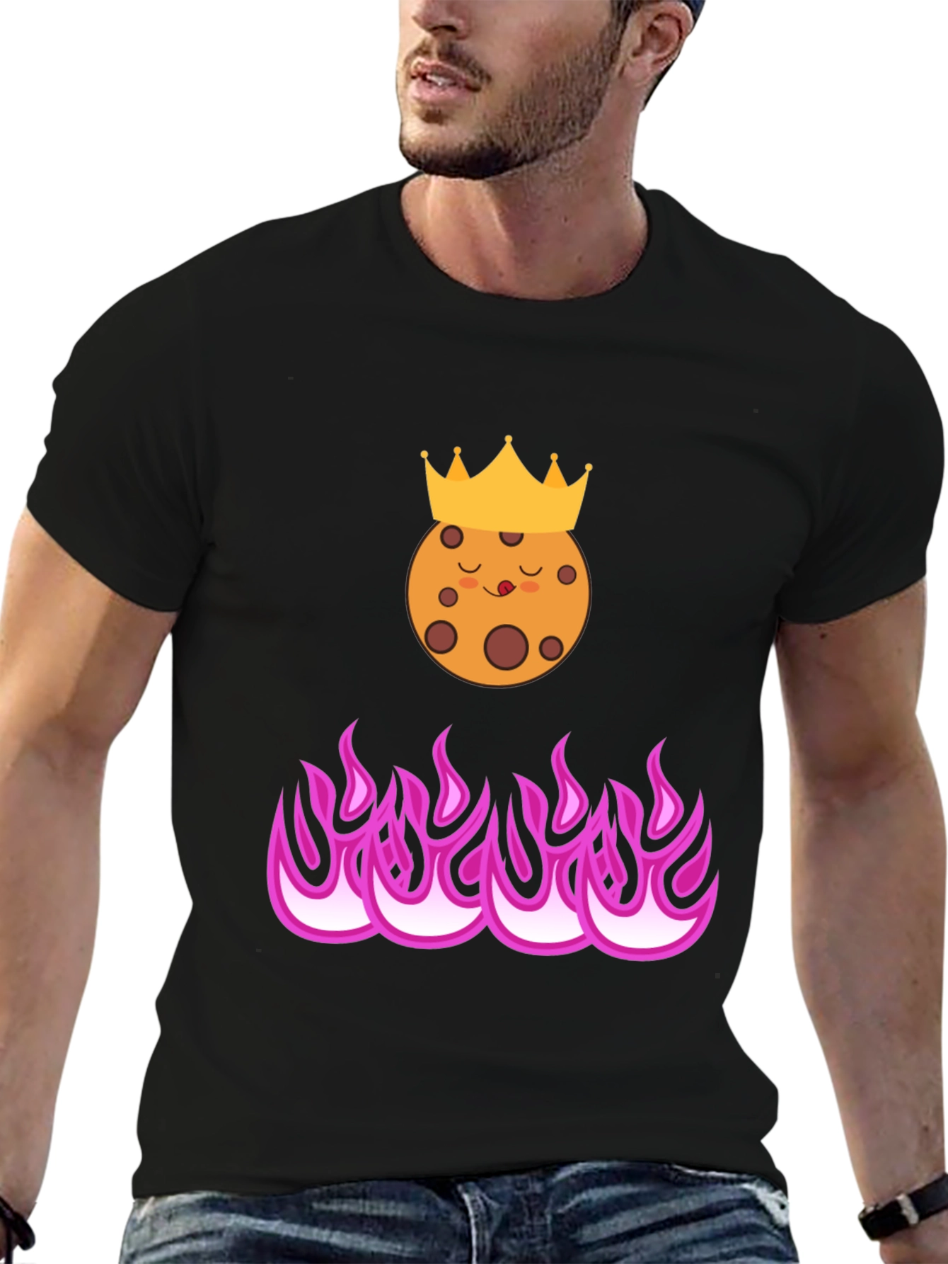 Cookie King on Fire T-Shirt - Trendy Graphic Tee