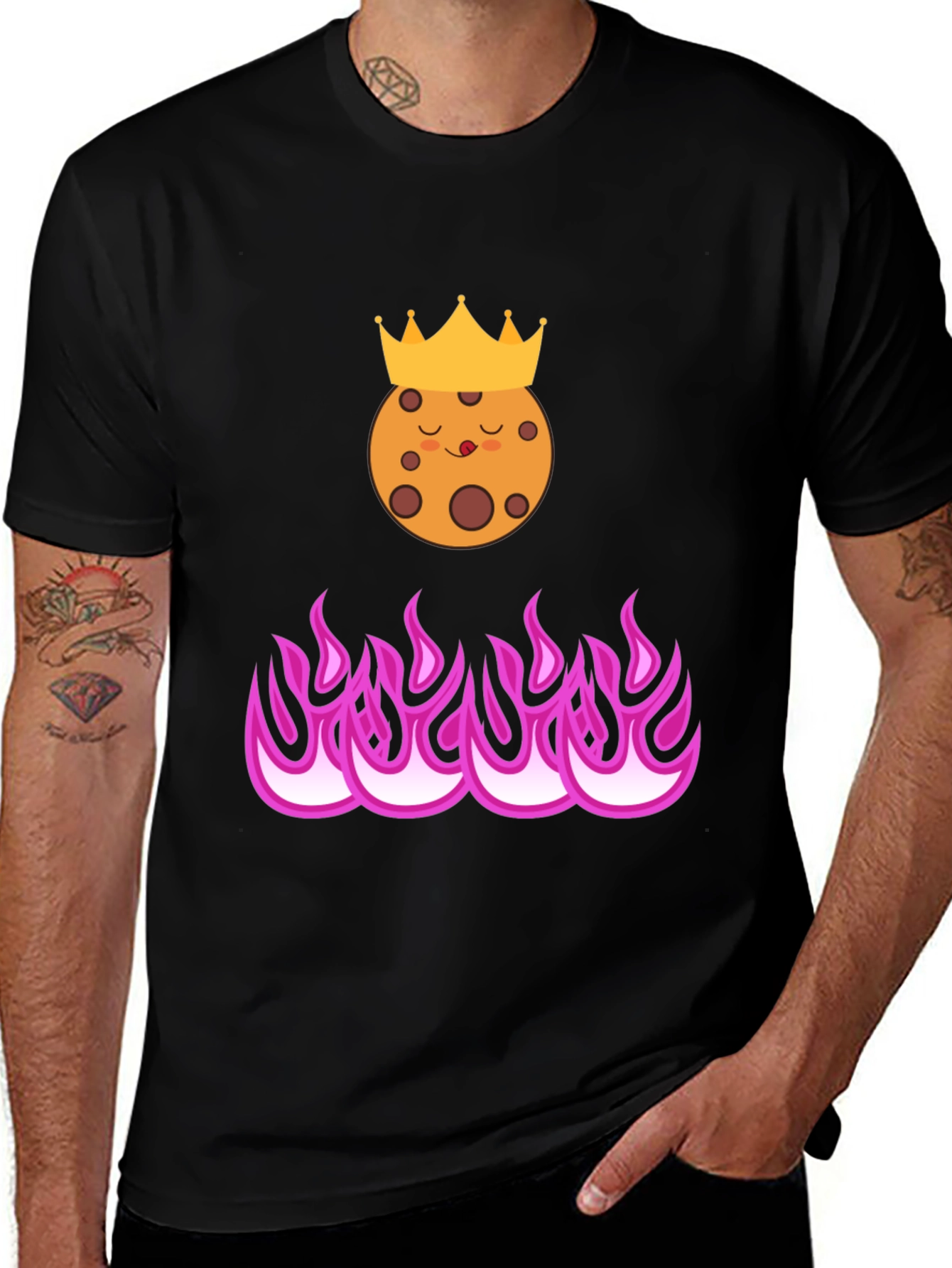Cookie King on Fire T-Shirt - Trendy Graphic Tee
