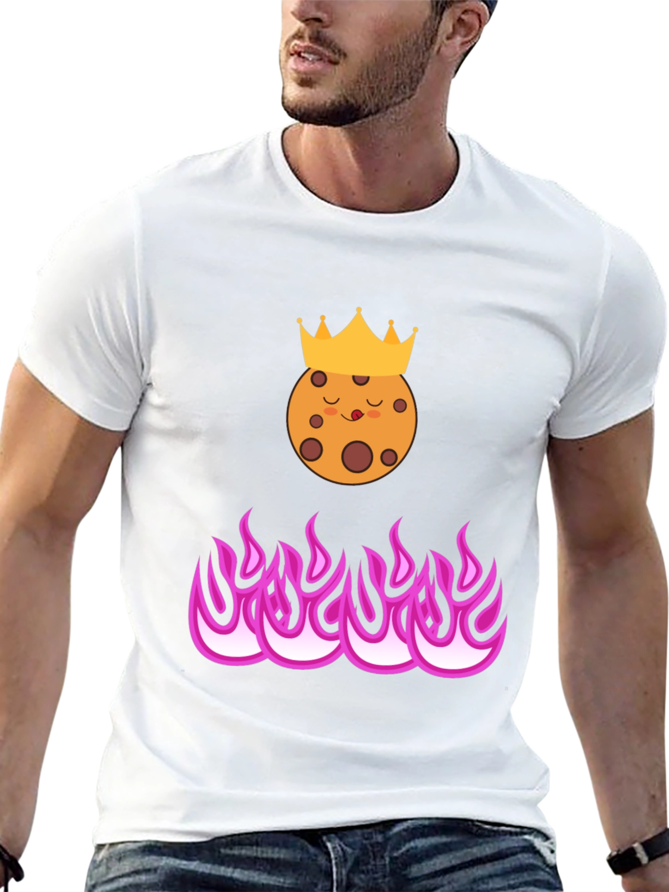 Cookie King on Fire T-Shirt - Trendy Graphic Tee