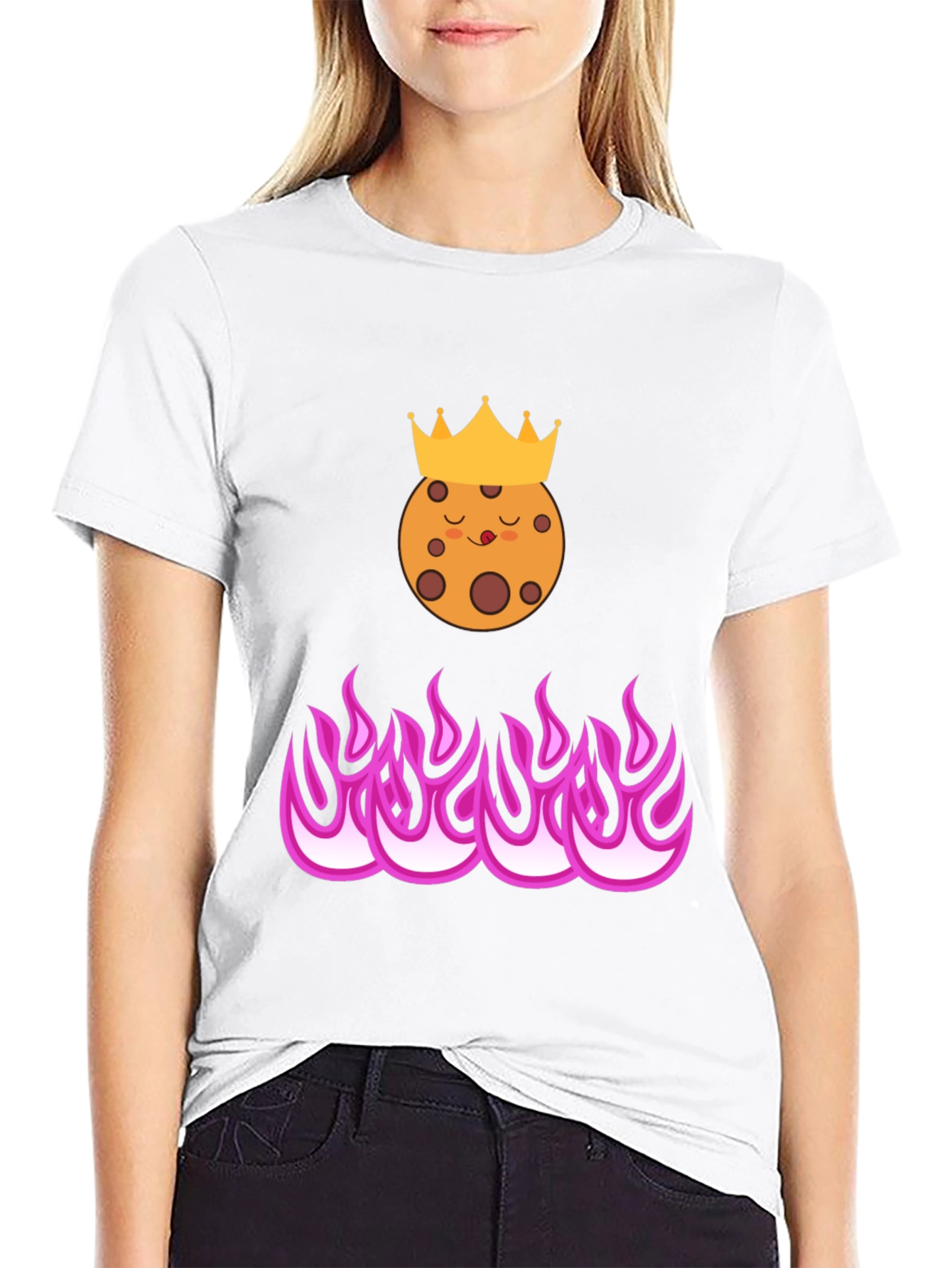 Cookie King on Fire T-Shirt - Trendy Graphic Tee