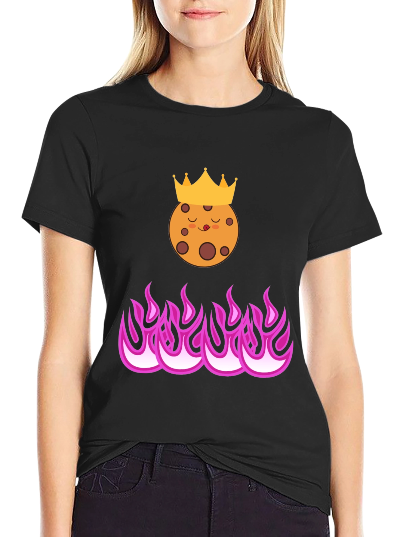 Cookie King on Fire T-Shirt - Trendy Graphic Tee