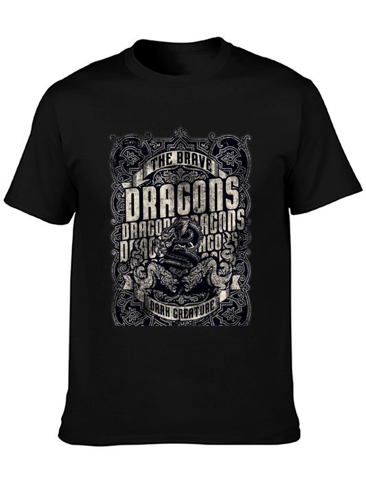 Brave Dragons Dark Creature Graphic Tee