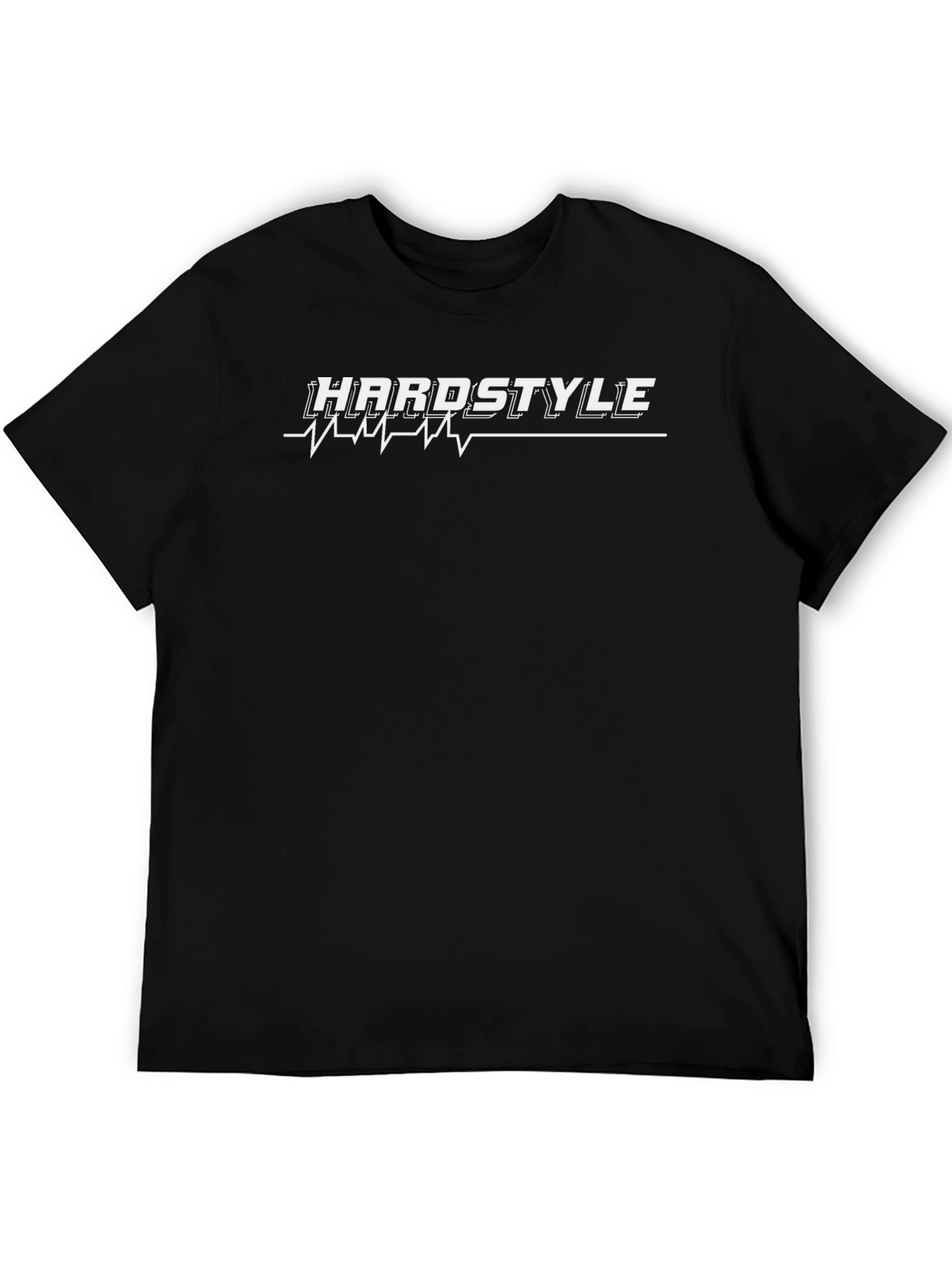 Hardstyle Heartbeat Graphic Black T-Shirt