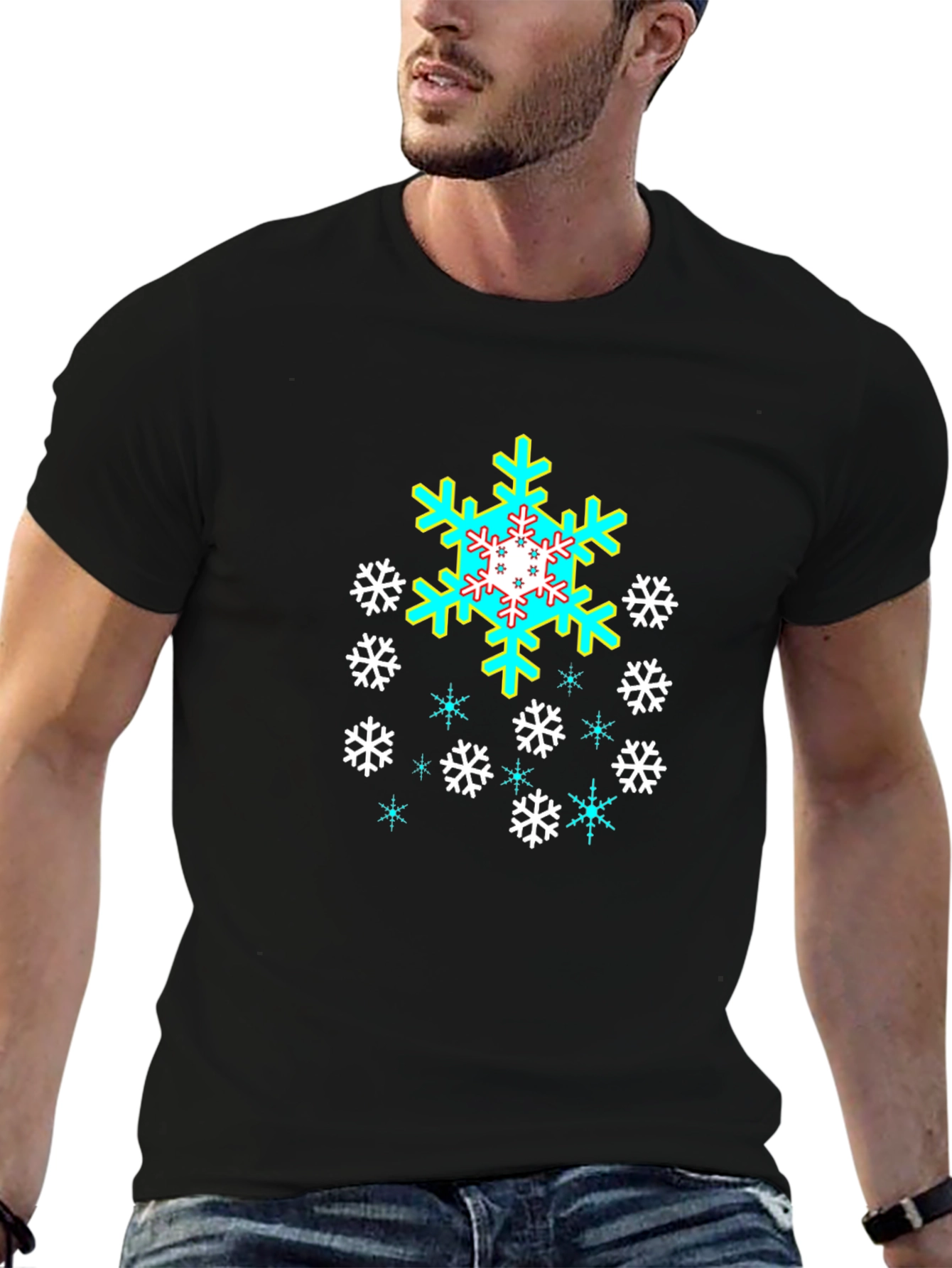Snowflake Graphic Tee - Cool Winter Style