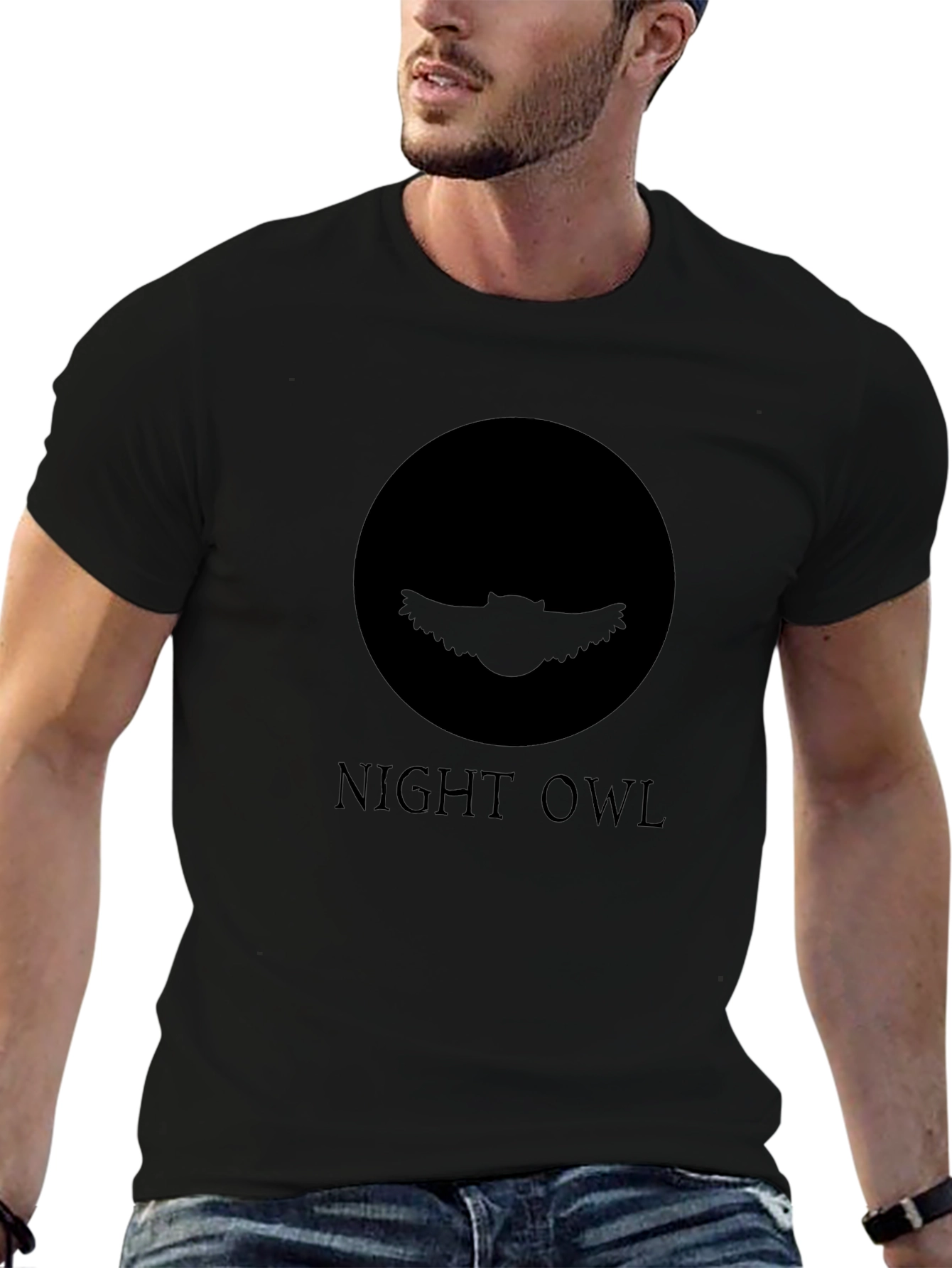 Night Owl Graphic Tee - Mens Black T-Shirt