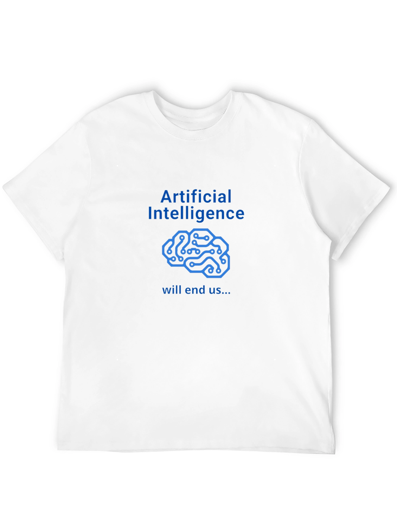 AI Will End Us Graphic Tee - Black T-Shirt