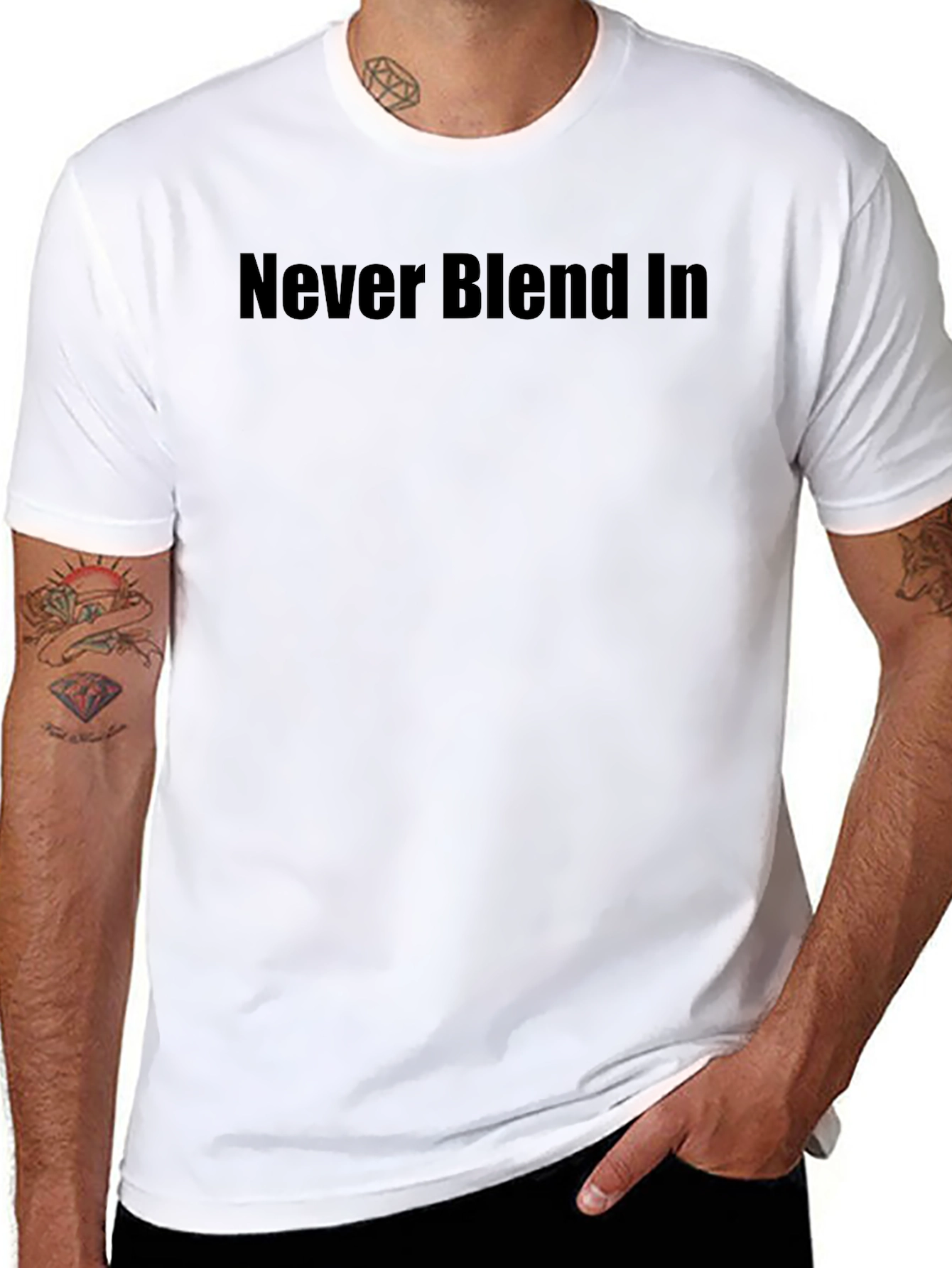 Never Blend In Black T-Shirt