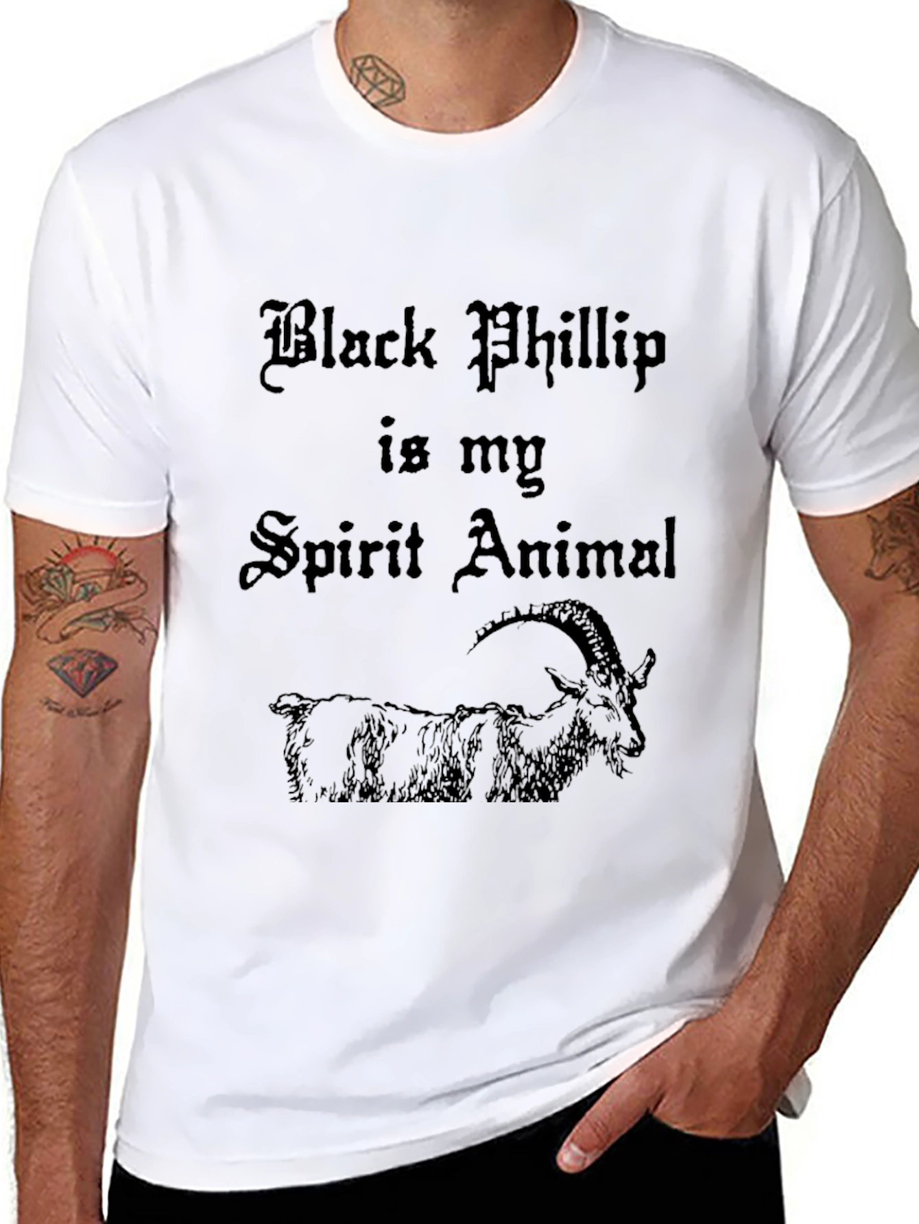 Black Phillip Spirit Animal T-Shirt - Gothic Style