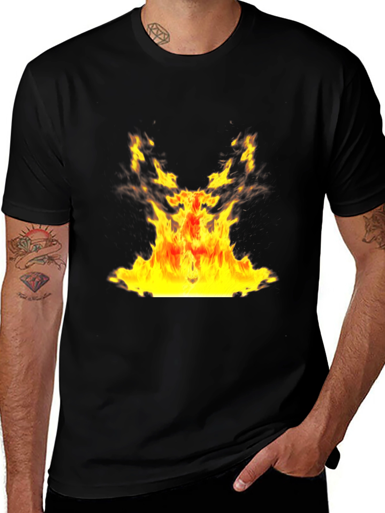 Inferno Graphic Tee - Bold Flame Design