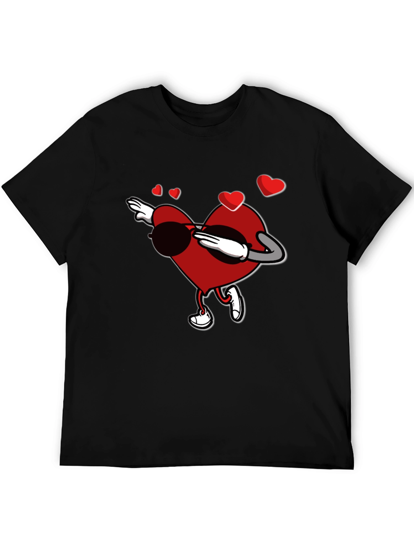 Dabbing Heart Valentines Day Graphic T-Shirt