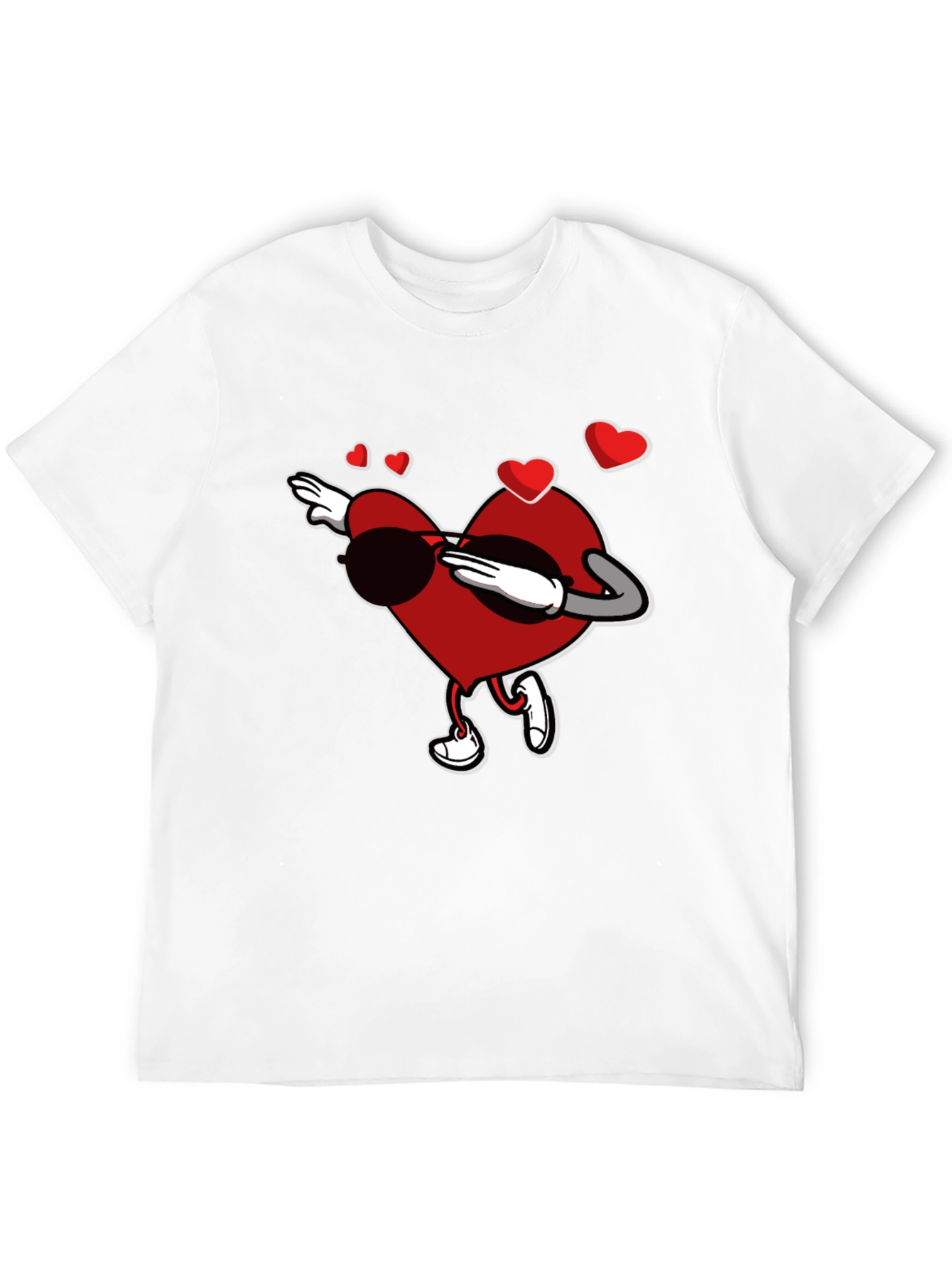 Dabbing Heart Valentines Day Graphic T-Shirt