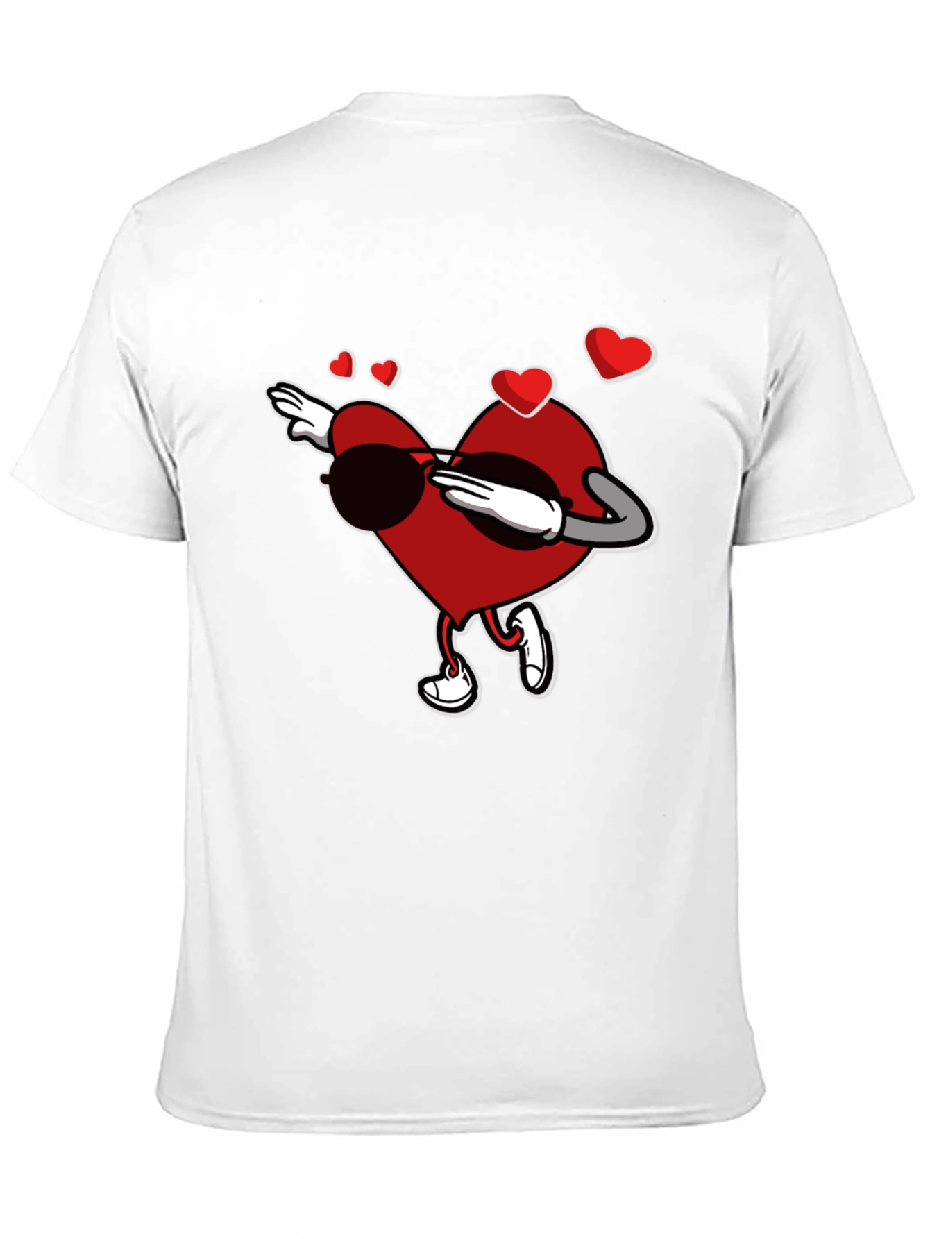 Dabbing Heart Valentines Day Graphic T-Shirt