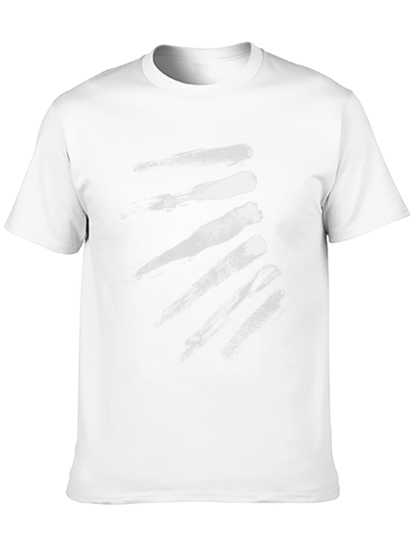 Abstract Brushstroke Graphic Black Tee