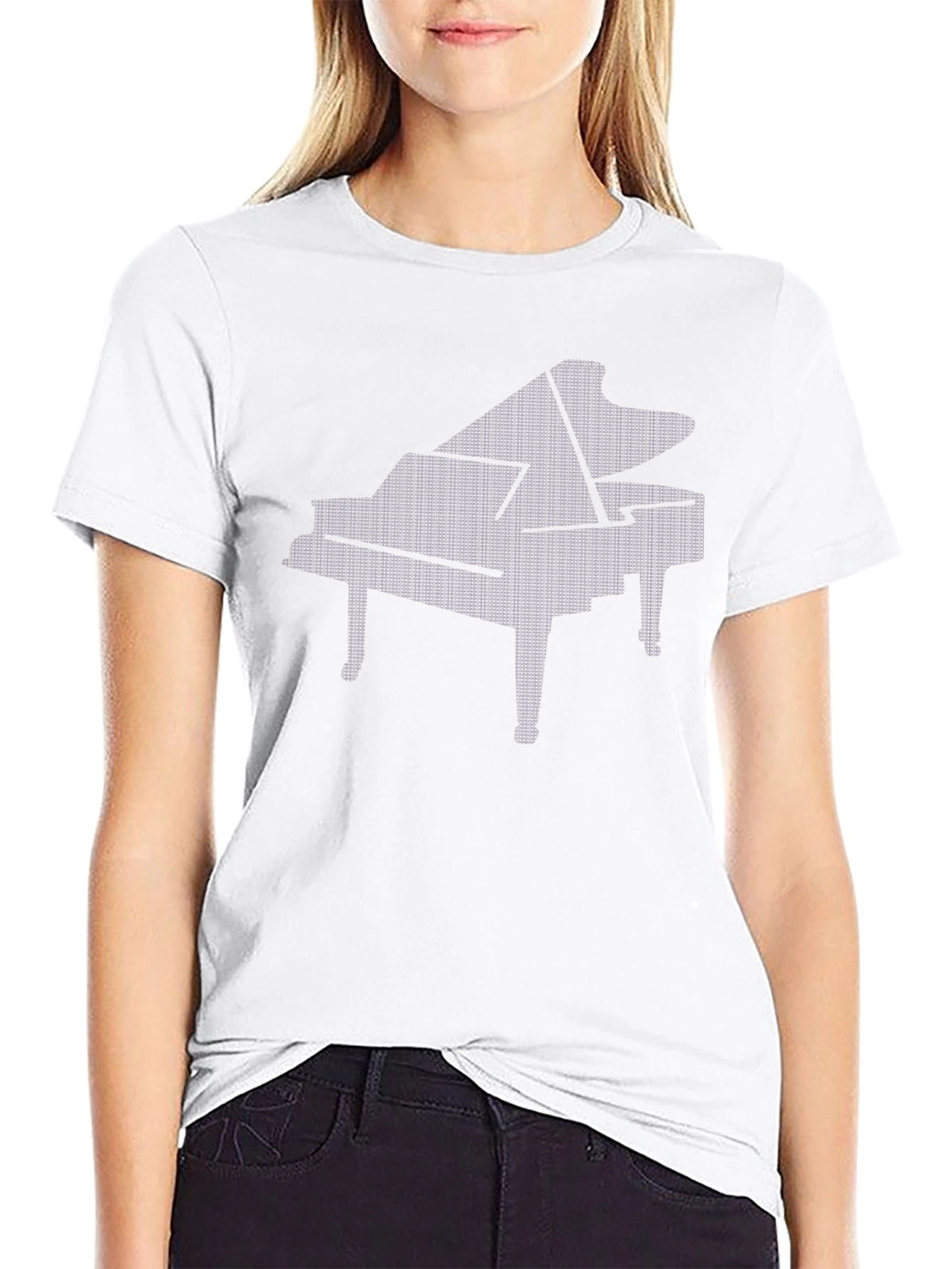 Grand Piano Graphic Tee - Black