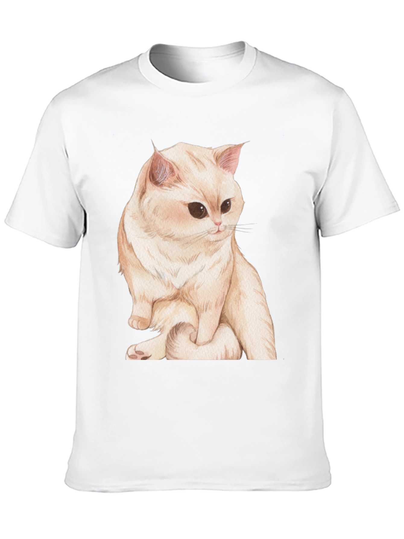 Cat Graphic Black T-Shirt Soft Cotton Tee