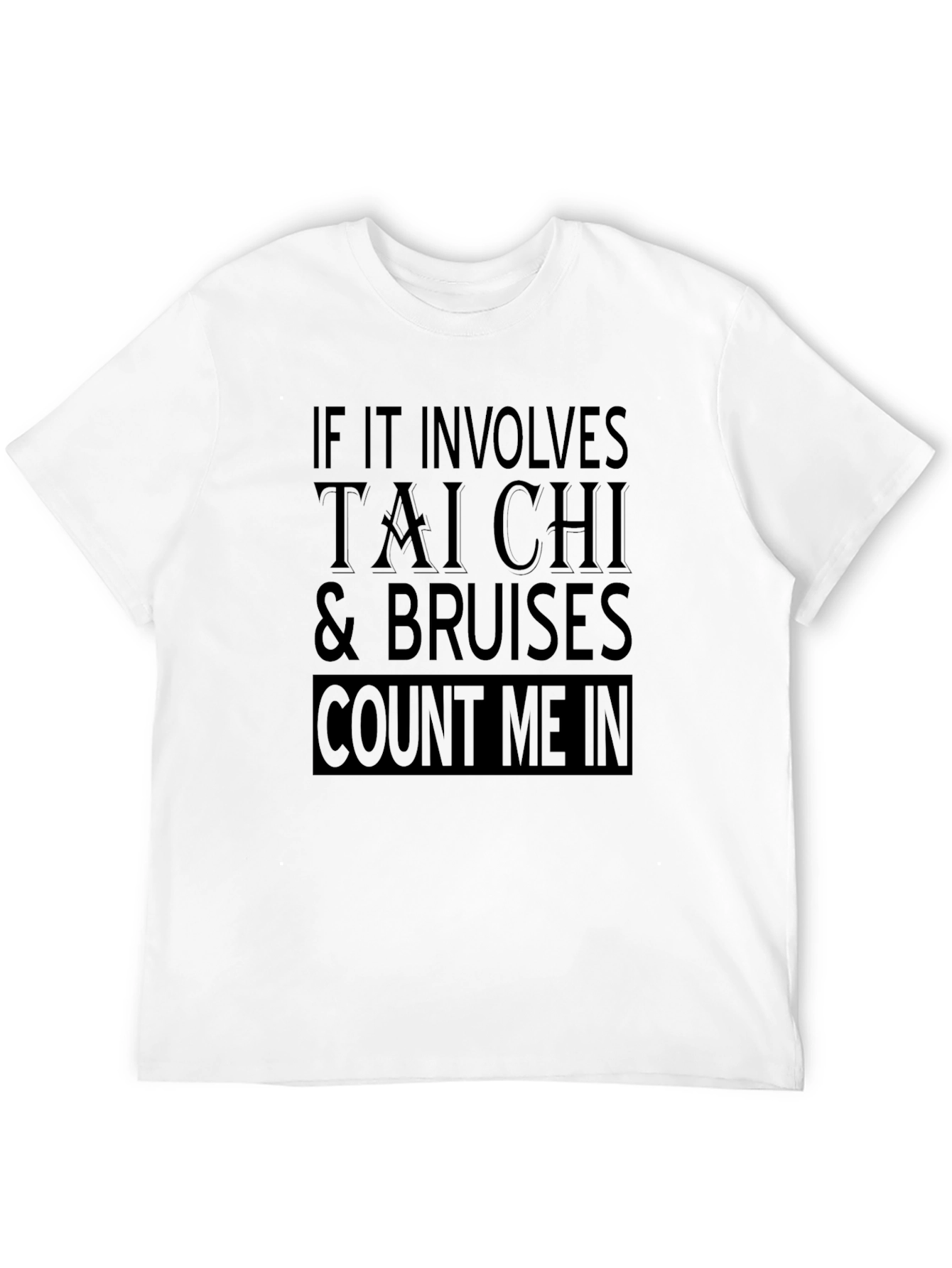 Tai Chi & Bruises Mens Black Graphic Tee