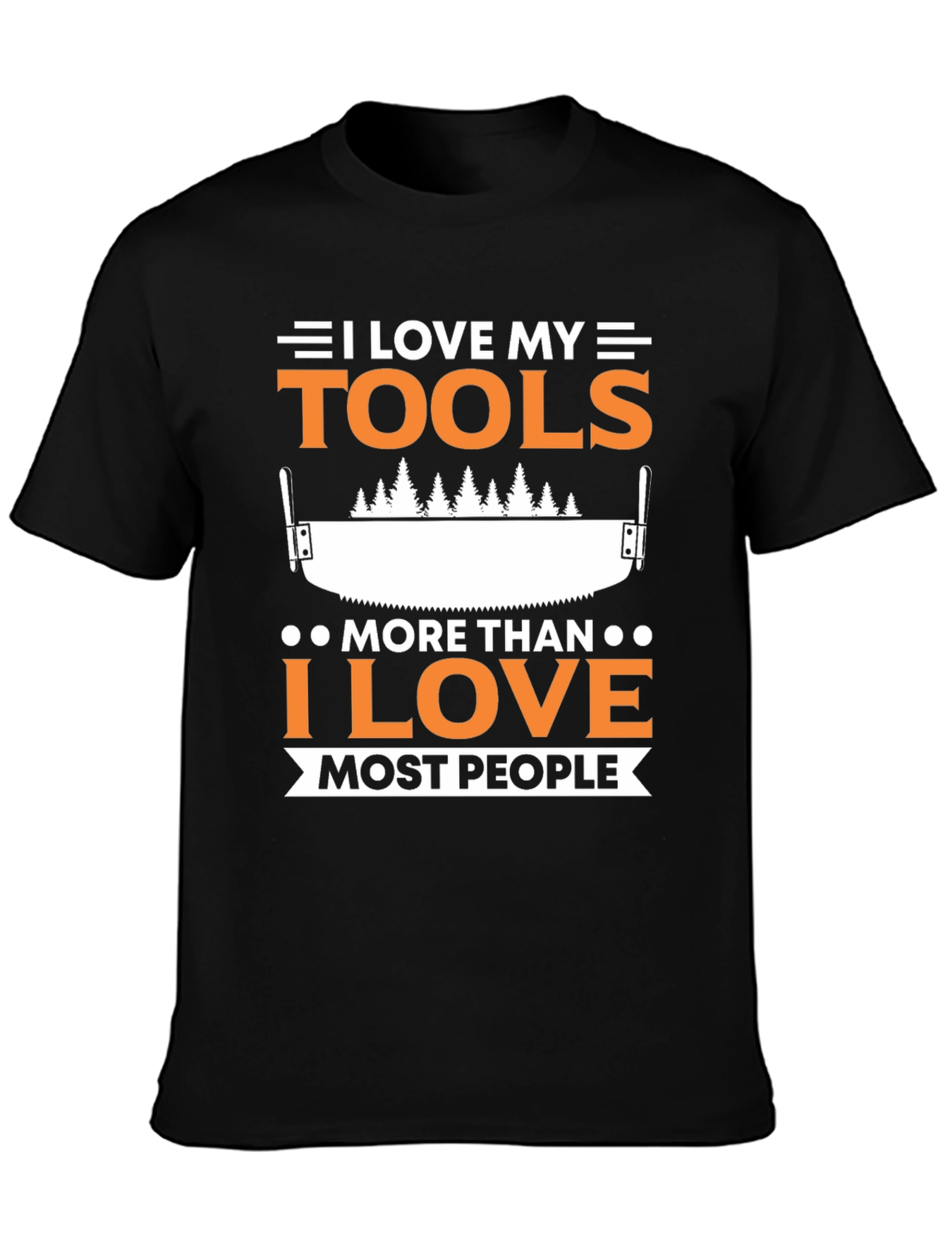 I Love My Tools Funny Black T-Shirt