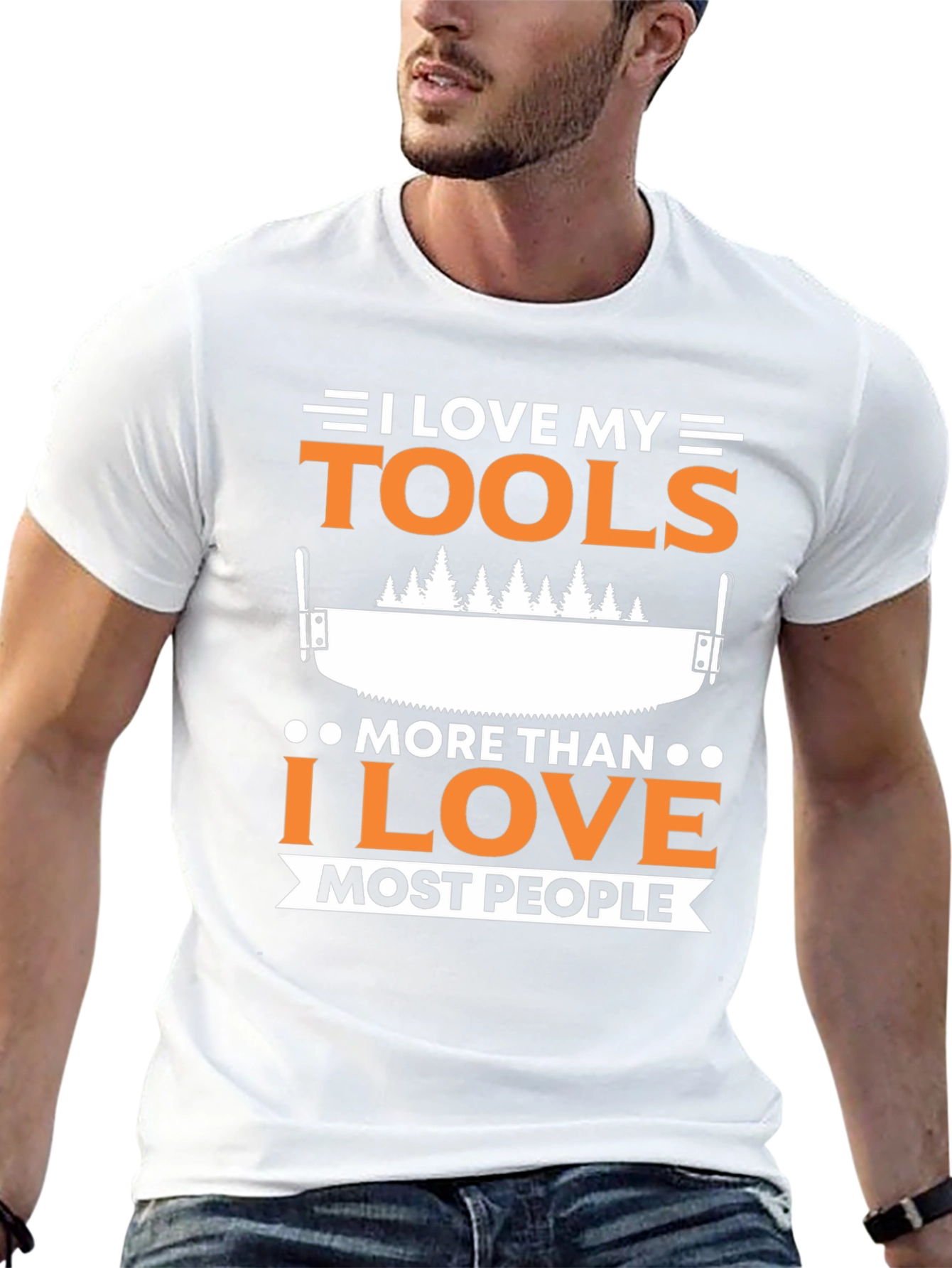 I Love My Tools Funny Black T-Shirt