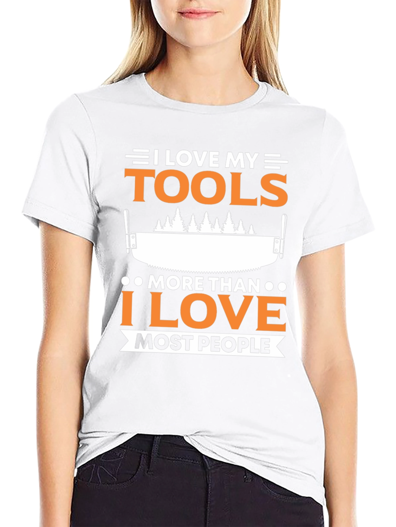 I Love My Tools Funny Black T-Shirt