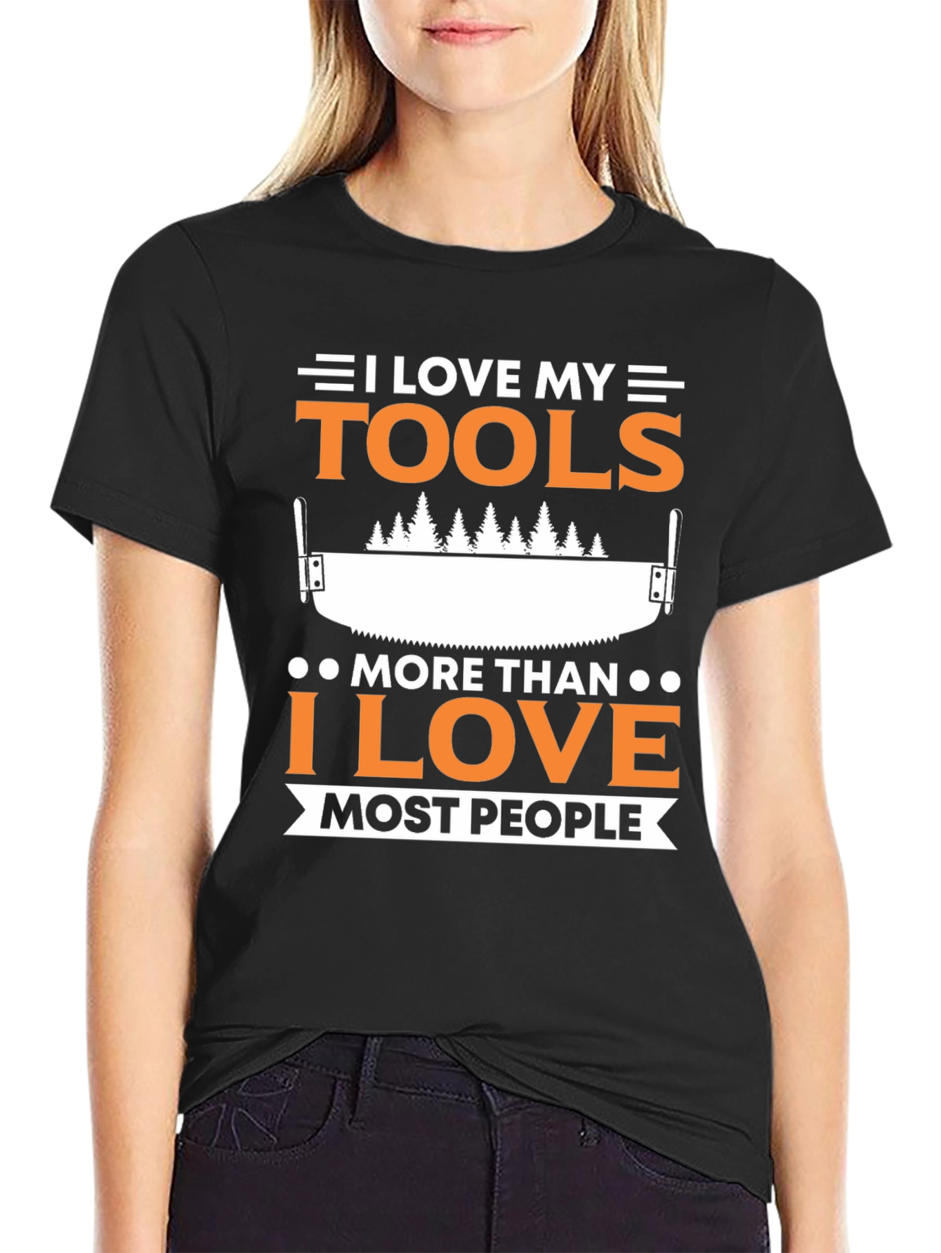 I Love My Tools Funny Black T-Shirt