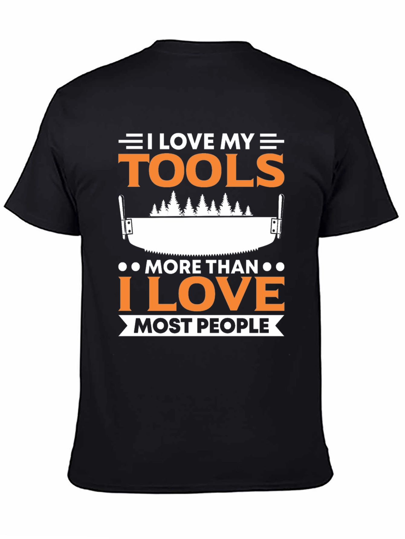 I Love My Tools Funny Black T-Shirt