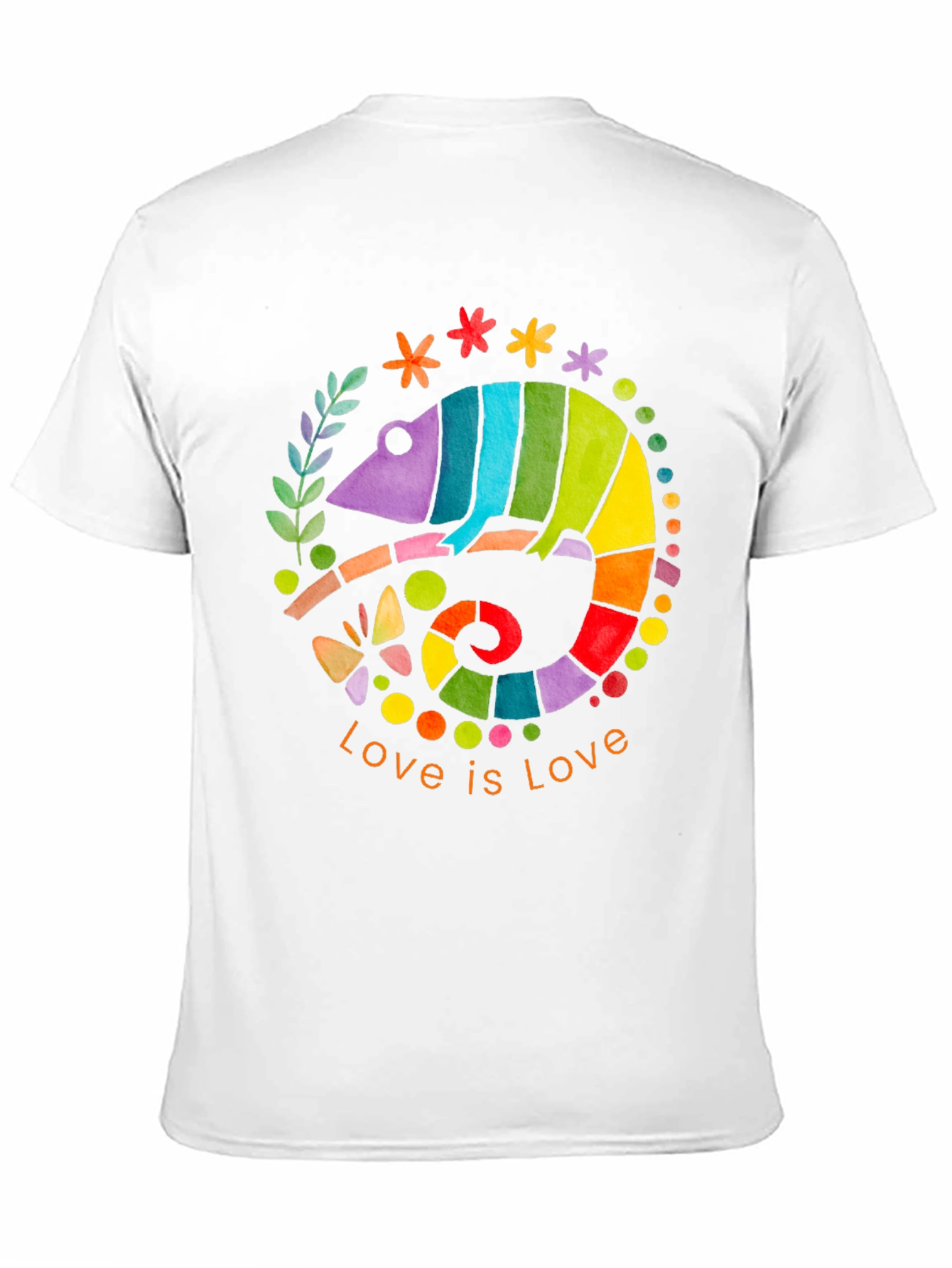 Rainbow Chameleon Love is Love T-Shirt