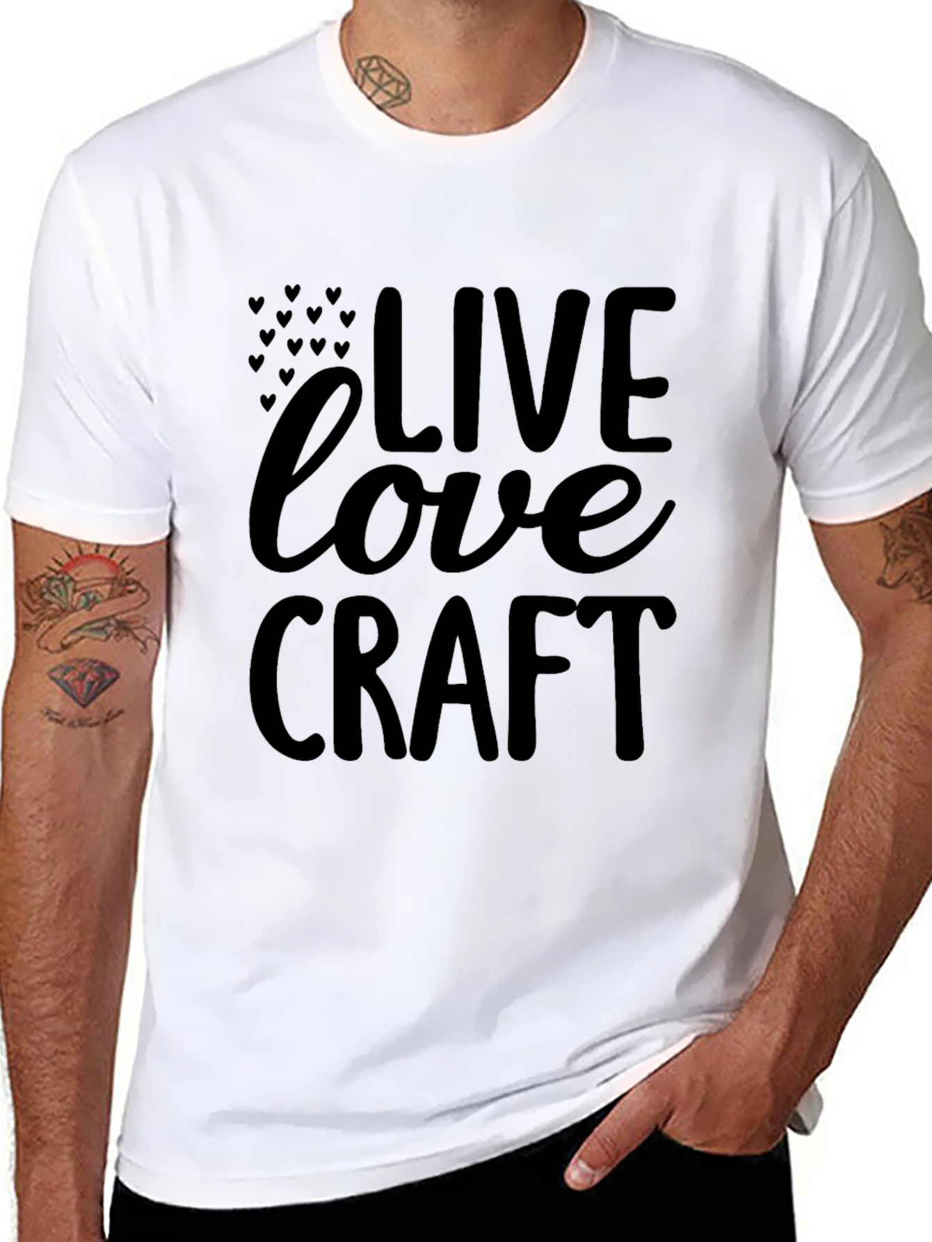 Live Love Craft Black T-Shirt Graphic Tee