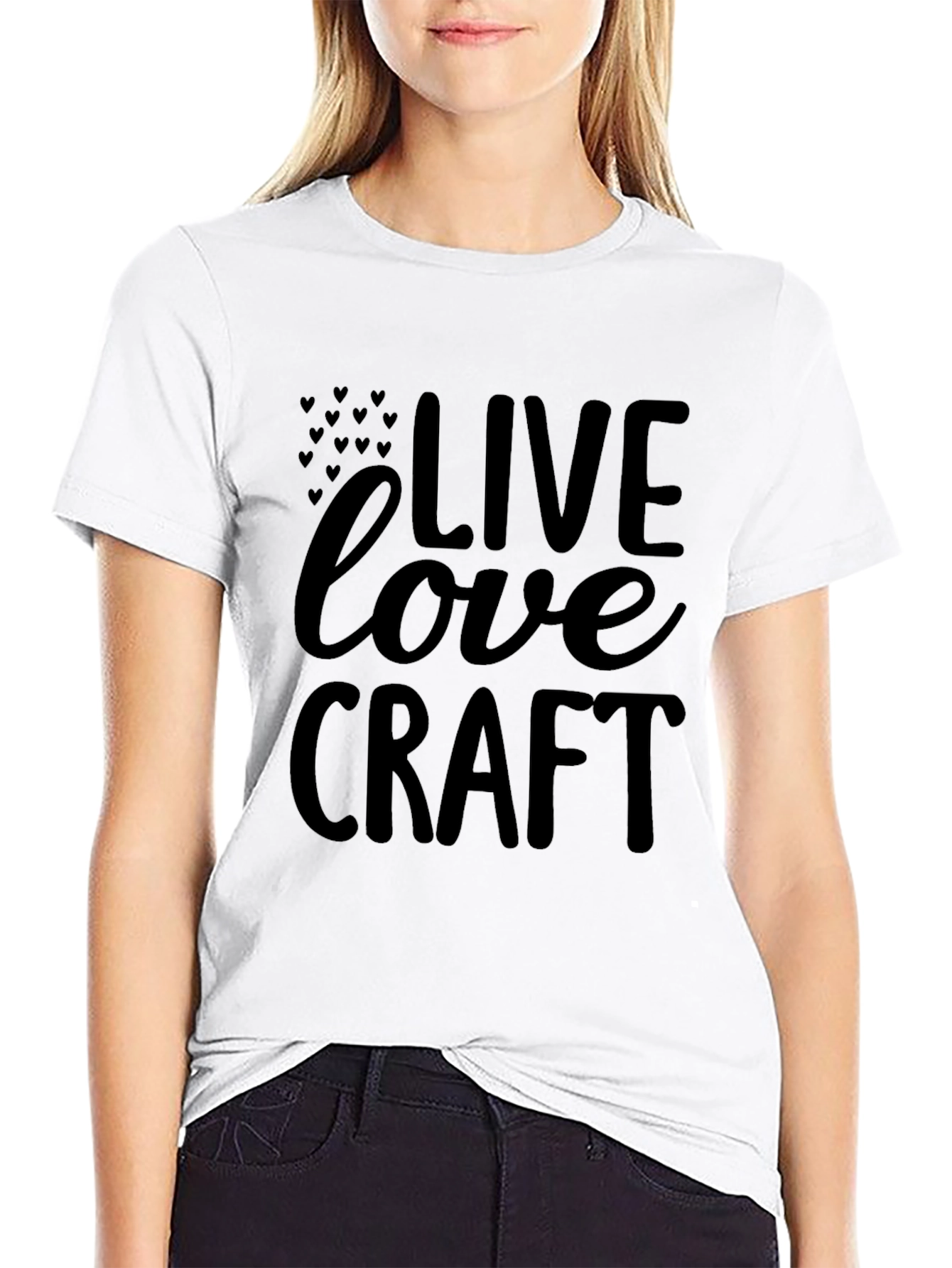 Live Love Craft Black T-Shirt Graphic Tee