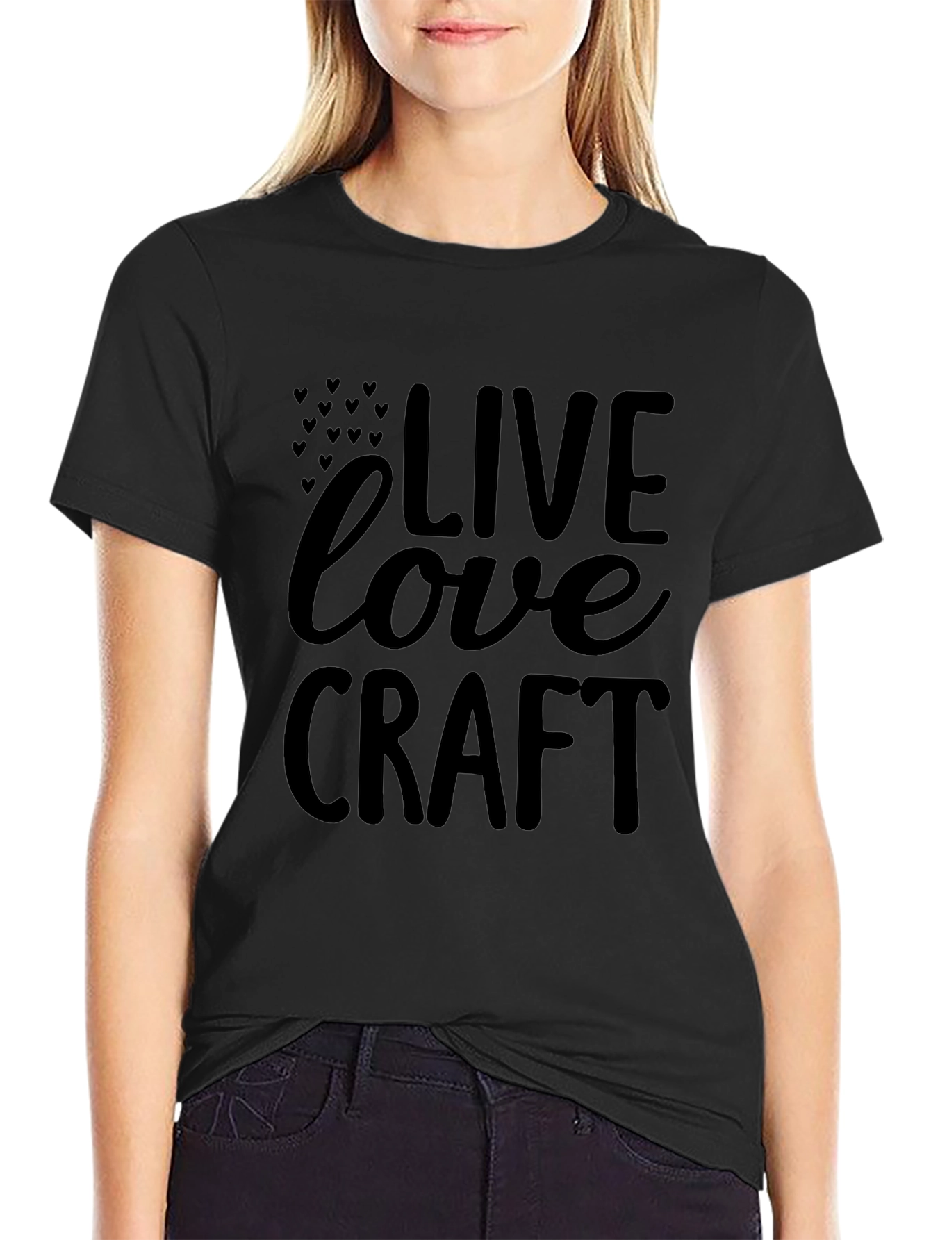 Live Love Craft Black T-Shirt Graphic Tee