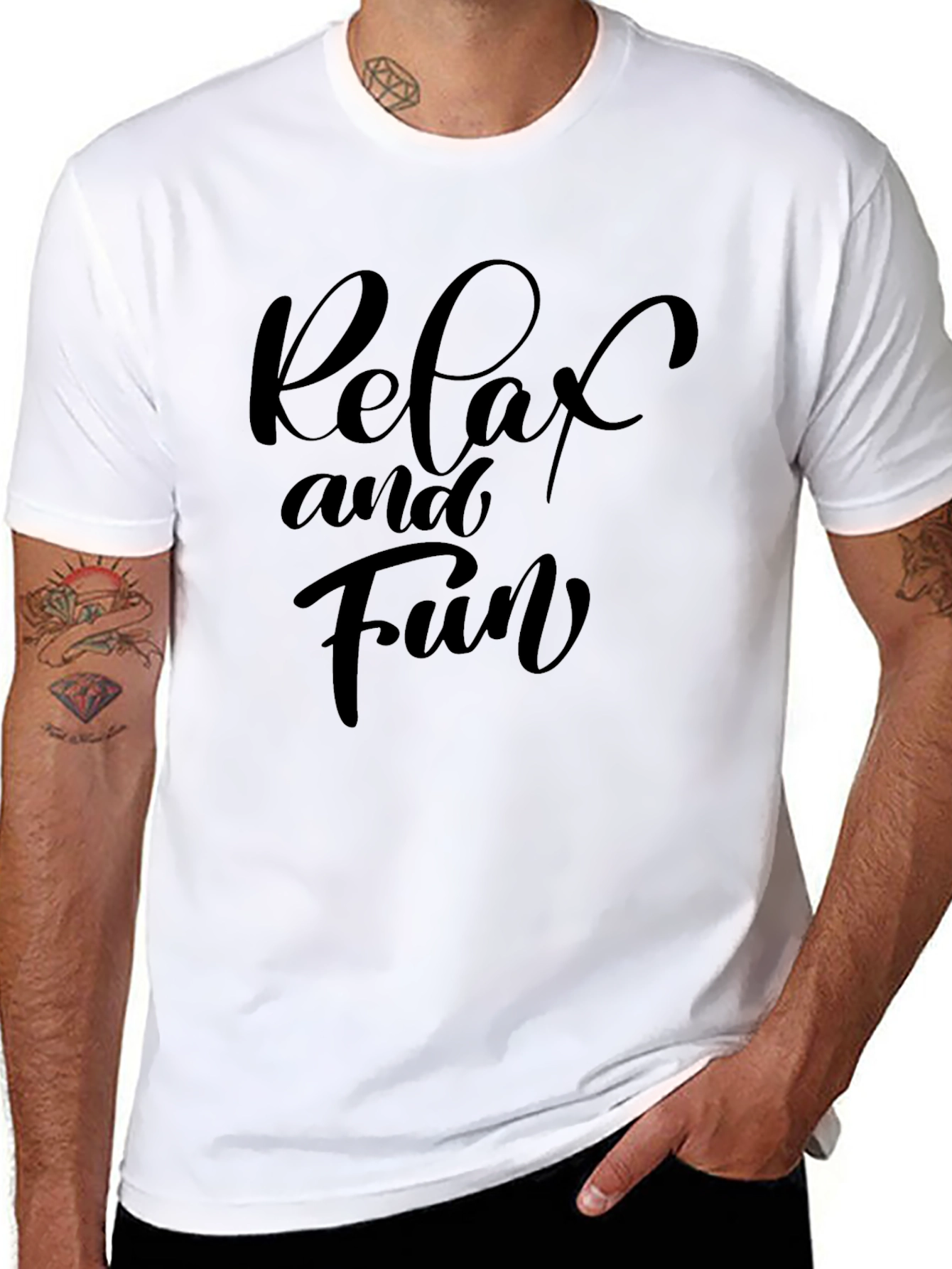 Relax and Fun Graphic Tee - Black