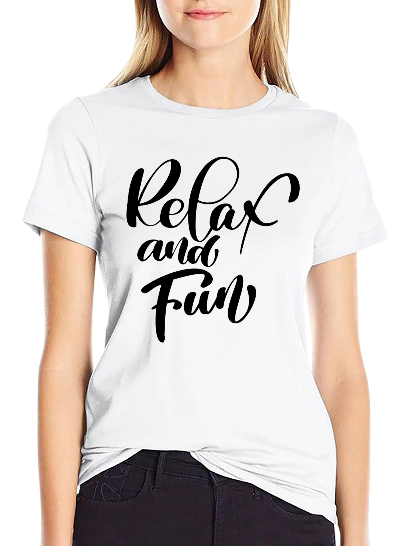 Relax and Fun Graphic Tee - Black