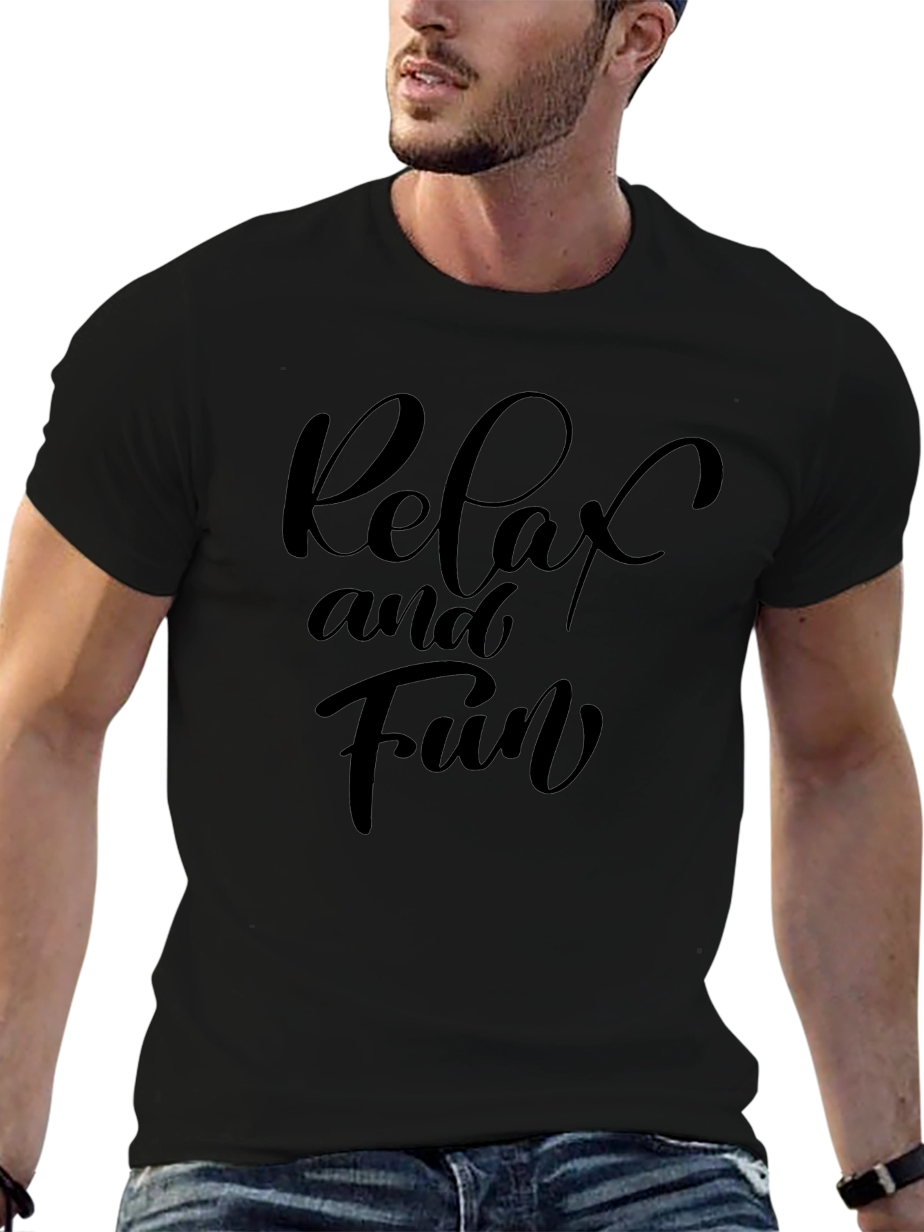 Relax and Fun Graphic Tee - Black