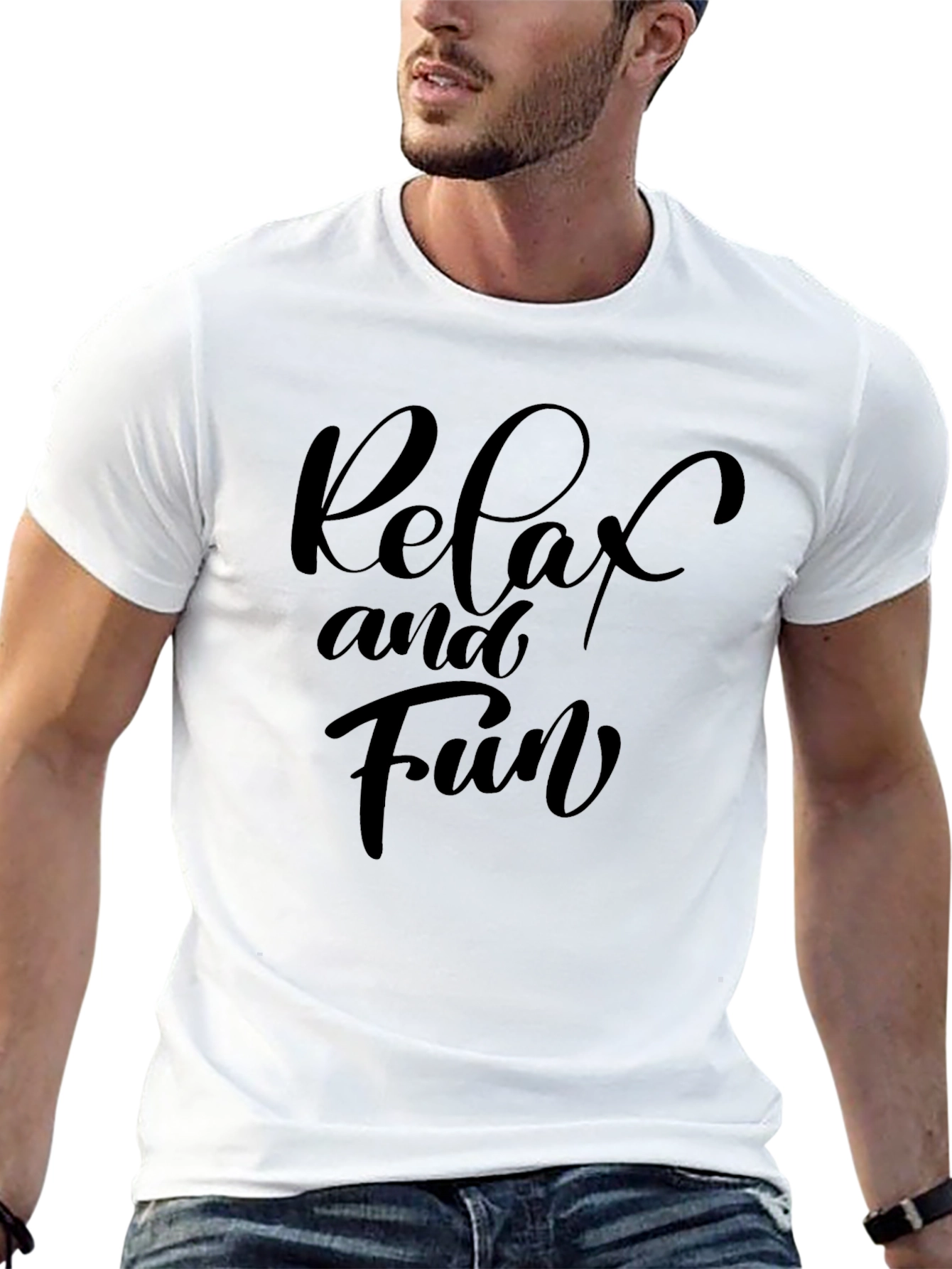 Relax and Fun Graphic Tee - Black