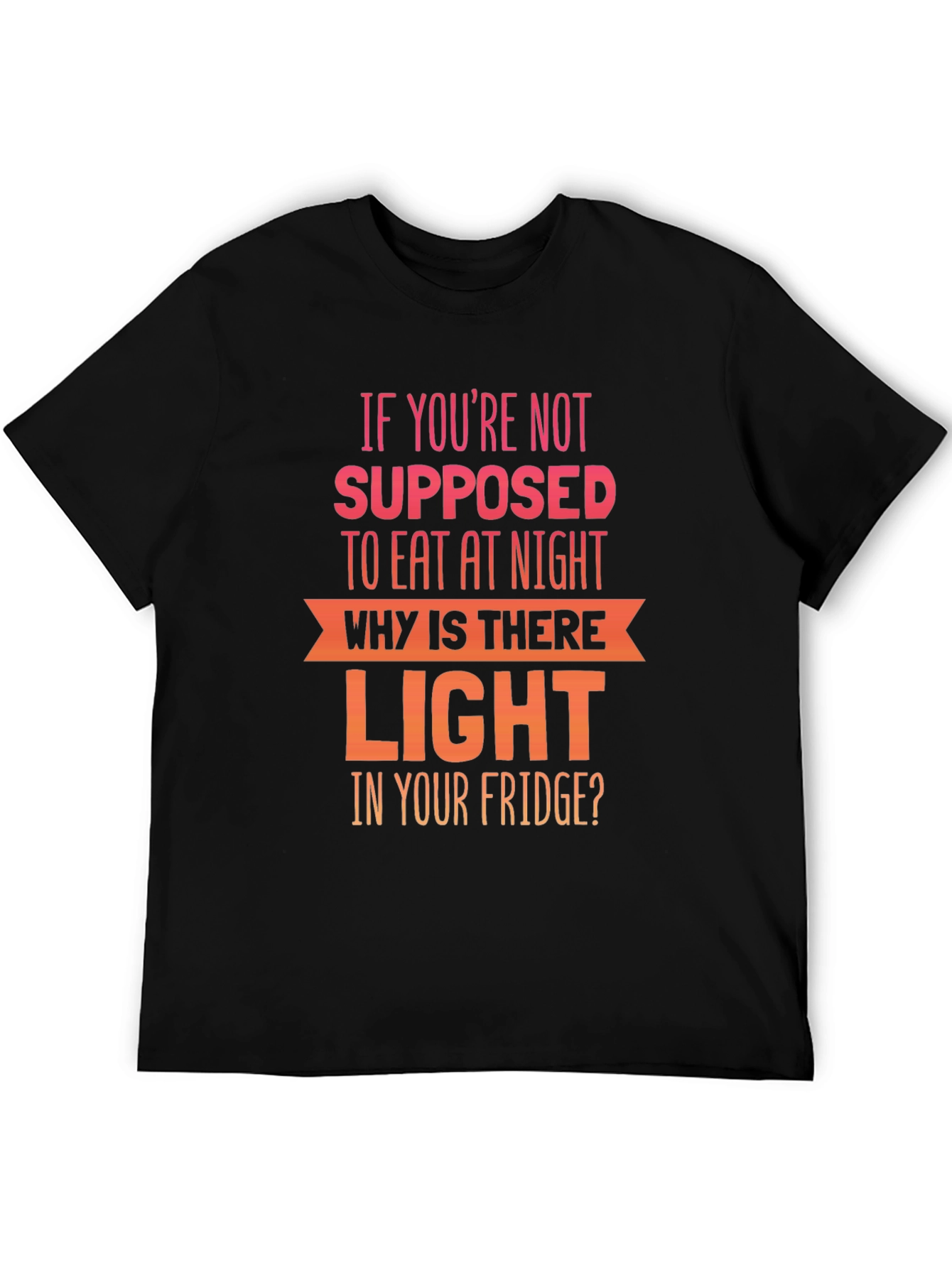 Funny Night Eating T-Shirt - Fridge Light Humor