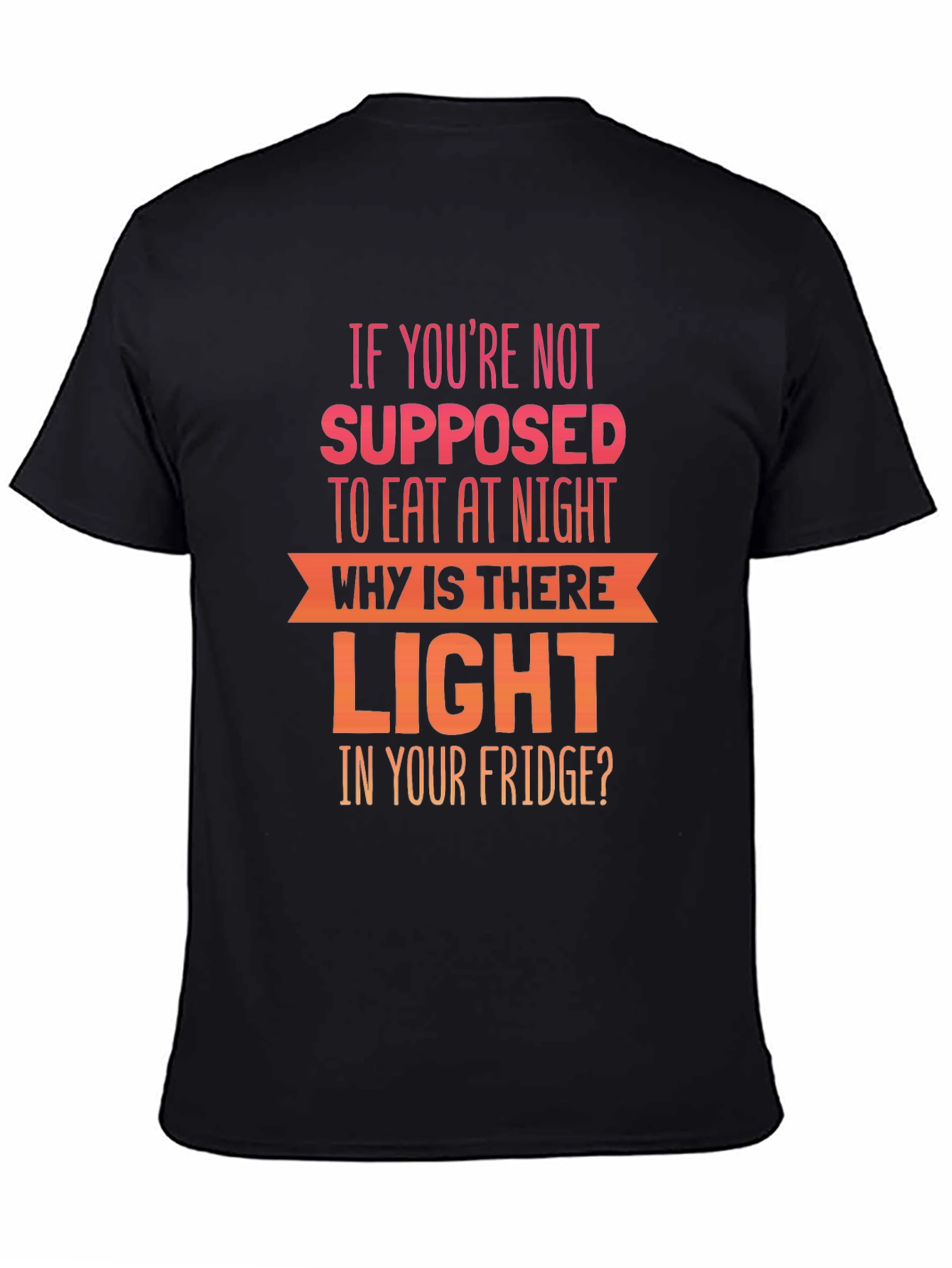 Funny Night Eating T-Shirt - Fridge Light Humor