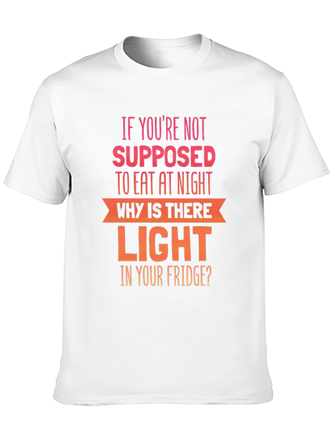 Funny Night Eating T-Shirt - Fridge Light Humor