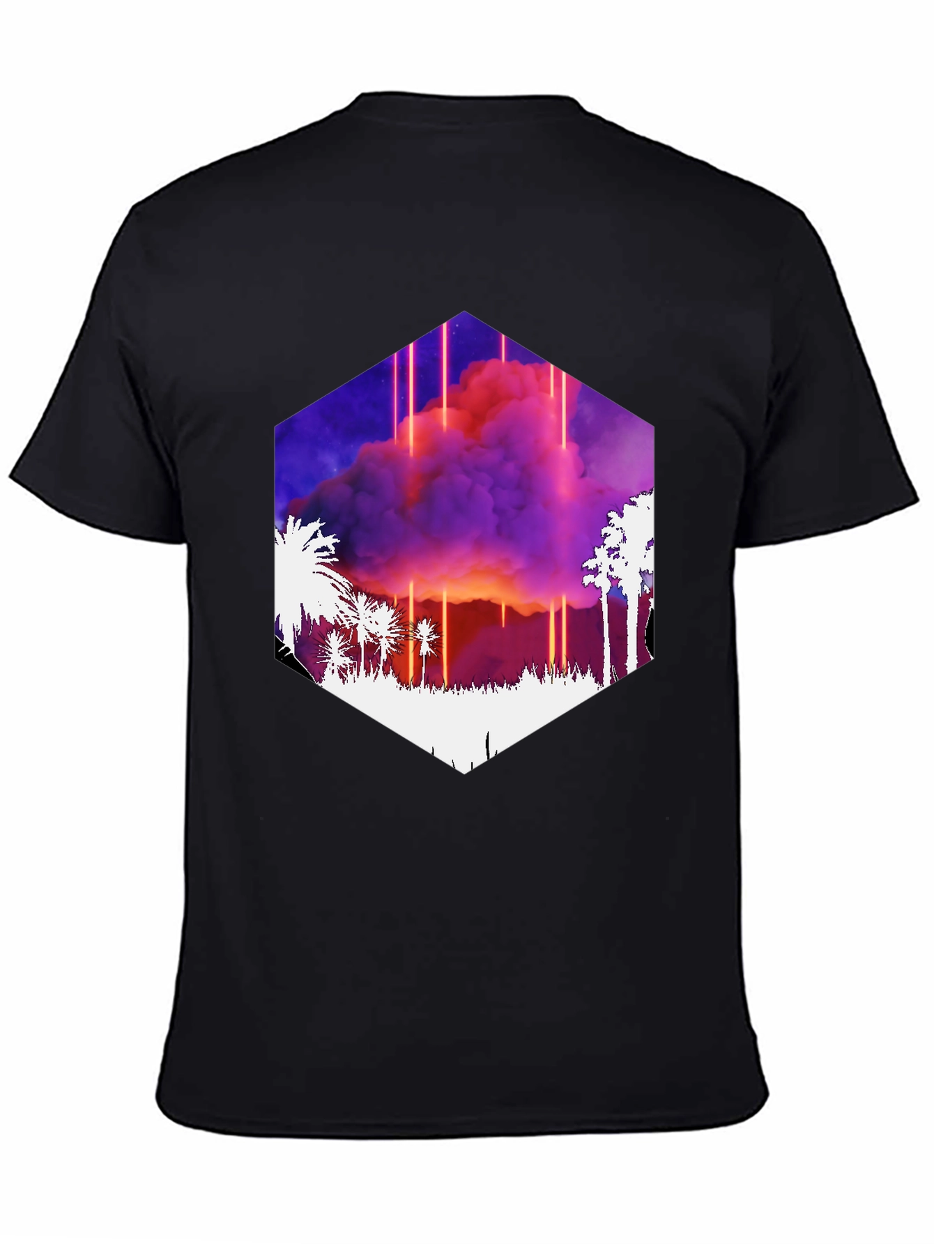 Synthwave Palm Tree Sunset Graphic Tee