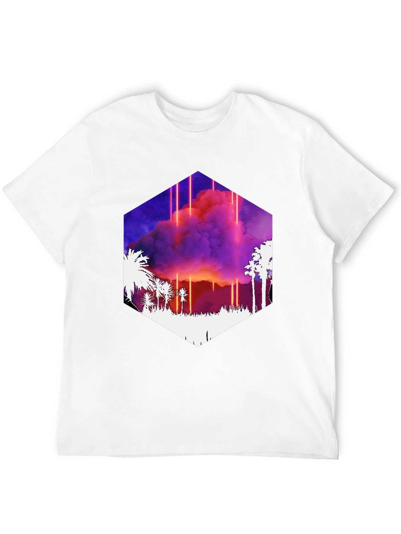 Synthwave Palm Tree Sunset Graphic Tee