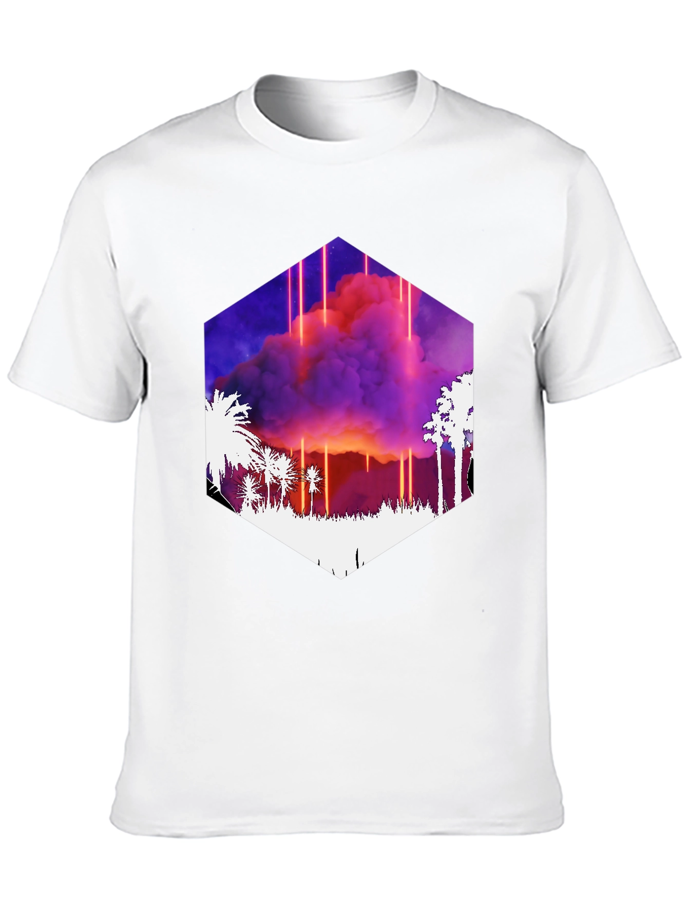 Synthwave Palm Tree Sunset Graphic Tee