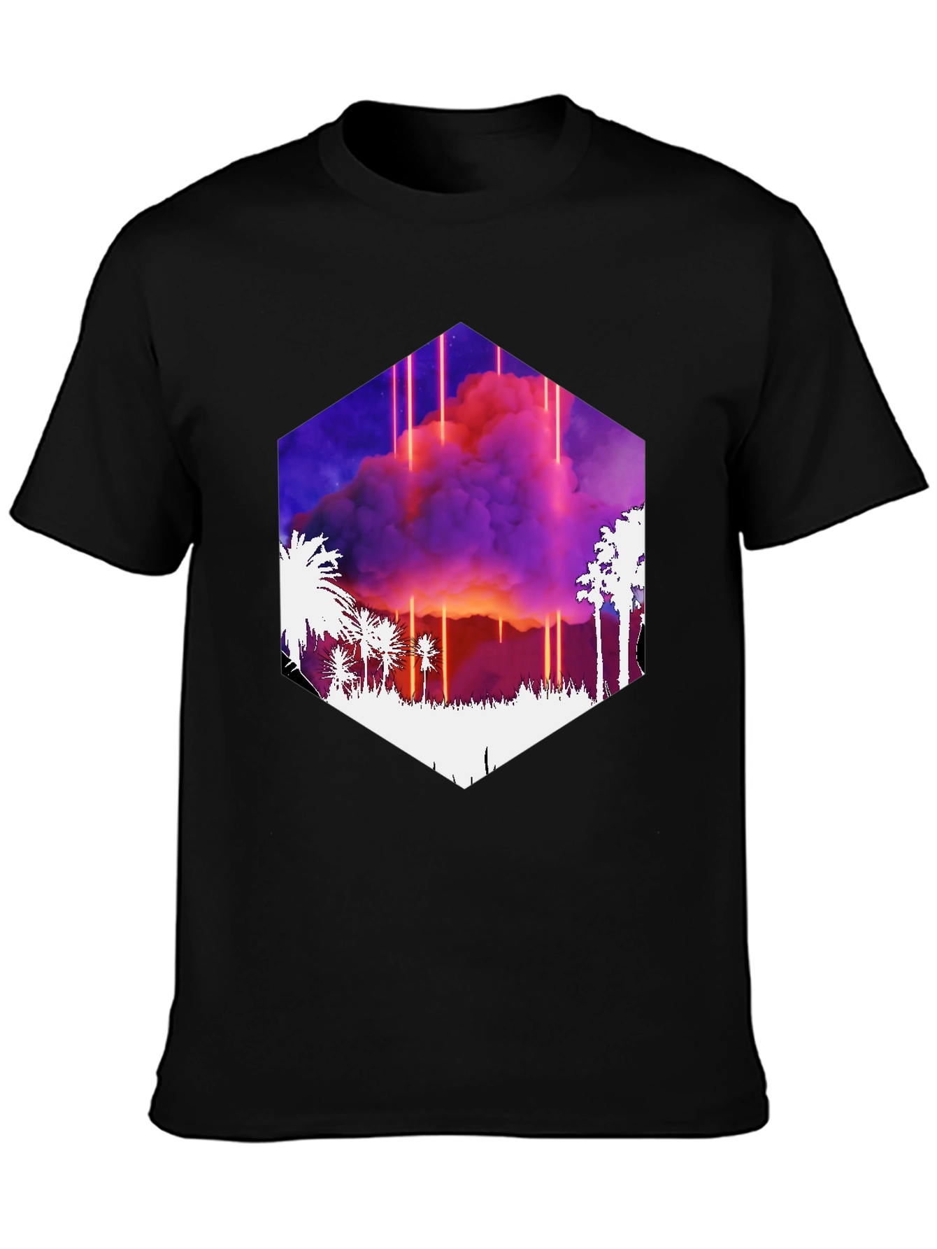 Synthwave Palm Tree Sunset Graphic Tee
