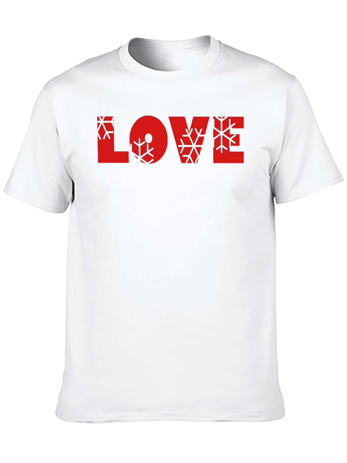 Love Snowflake Graphic Black Tee