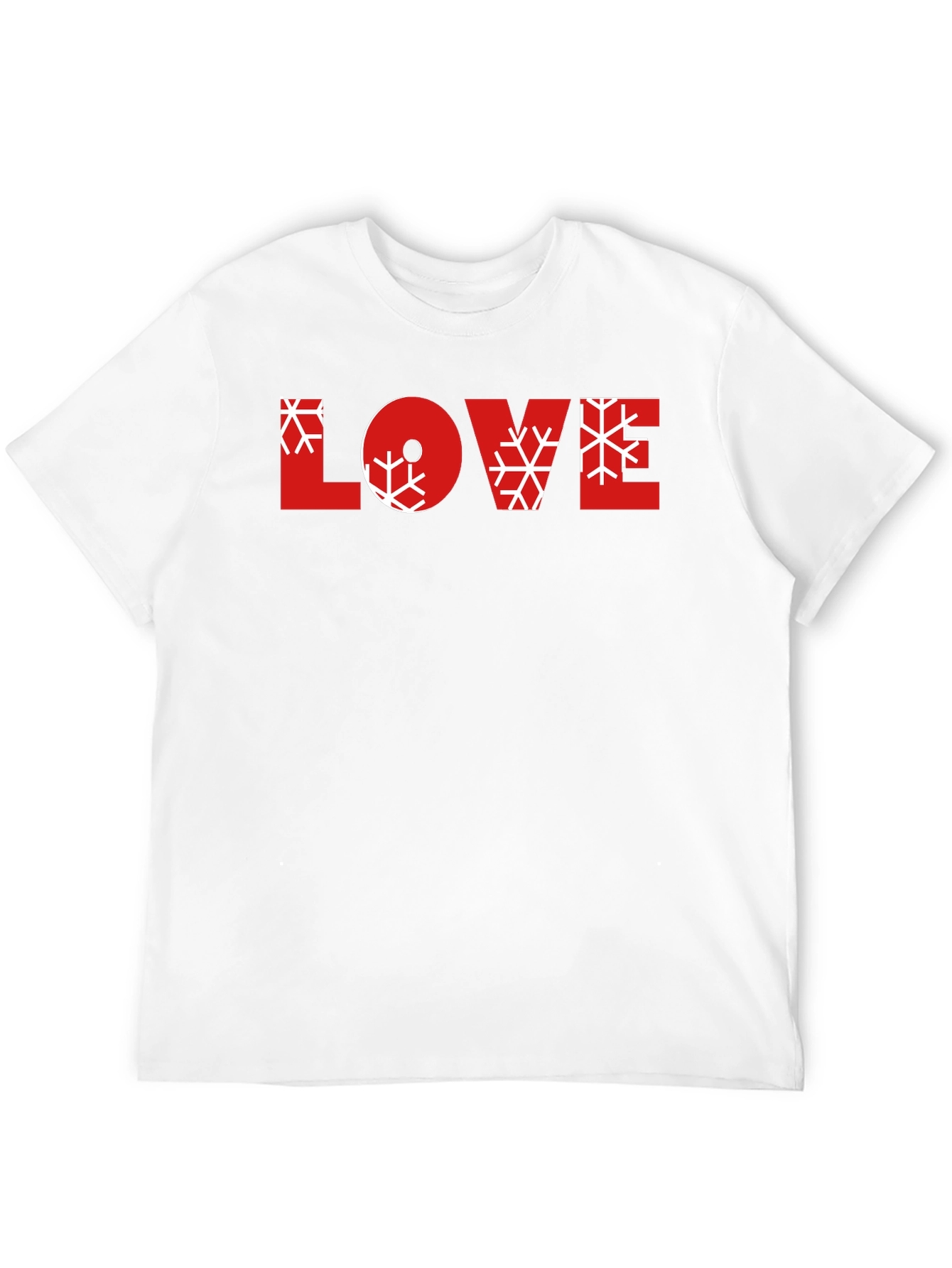 Love Snowflake Graphic Black Tee